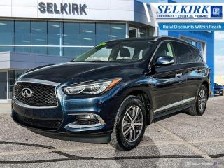 <b>Sunroof,  Leatherette Seats,  Heated Seats,  Heated Steering Wheel,  Power Liftgate!</b><br> <br>  SPECIAL!  Was $34490. Now $25999! $8491 discount for a limited time!  <br> <br/>   This Infiniti QX60 is a great choice for those looking for a roomy and comfortable seven-passenger luxury crossover that wont break the bank. This  2019 INFINITI QX60 is for sale today in Selkirk. <br> <br>This Infiniti QX60 captivates with possibility transforming the seven-passenger crossover with a harmonious connection between expressive design, attention to detail, and intuitive technology. Dont let its beauty fool you though. This QX60 can handle the toughest roads.  Experience luxury made sensory and desire with unprecedented potential. This  SUV has 124,305 kms. Its  blue in colour  . It has an automatic transmission and is powered by a  295HP 3.5L V6 Cylinder Engine.  <br> <br> Our QX60s trim level is PURE AWD. This QX60 comes with a lot of amazing features like a power moonroof, power liftgate, leatherette seats, heated power front seats, heated steering wheel with cruise and audio controls, blind spot monitoring, forward emergency braking with pedestrian detection, forward collision warning, power folding heated side mirrors with turn signals, 3 charging USB ports, LED lighting with automatic on/off headlamps and fog lamps, rearview camera, intelligent key with remote entry and push button start, tri-zone automatic climate control, Bluetooth, SiriusXM, SMS/Email display, and Infiniti InTouch display. This vehicle has been upgraded with the following features: Sunroof,  Leatherette Seats,  Heated Seats,  Heated Steering Wheel,  Power Liftgate,  Blind Spot Monitoring,  Active Braking. <br> <br>To apply right now for financing use this link : <a href=https://www.selkirkchevrolet.com/pre-qualify-for-financing/ target=_blank>https://www.selkirkchevrolet.com/pre-qualify-for-financing/</a><br><br> <br/><br>Selkirk Chevrolet Buick GMC Ltd carries an impressive selection of new and pre-owned cars, crossovers and SUVs. No matter what vehicle you might have in mind, weve got the perfect fit for you. If youre looking to lease your next vehicle or finance it, we have competitive specials for you. We also have an extensive collection of quality pre-owned and certified vehicles at affordable prices. Winnipeg GMC, Chevrolet and Buick shoppers can visit us in Selkirk for all their automotive needs today! We are located at 1010 MANITOBA AVE SELKIRK, MB R1A 3T7 or via phone at 204-482-1010.<br> Come by and check out our fleet of 80+ used cars and trucks and 190+ new cars and trucks for sale in Selkirk.  o~o