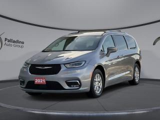 <b>Leather Seats,  Power Sliding Doors,  Power Liftgate,  Heated Seats,  Blind Spot Detection!</b><br> <br> Previous Daily Rental*<br><br>   Built with comfort and utility in mind, this Pacifica doesnt just make family trips tolerable, it makes them memorable. This  2021 Chrysler Pacifica is for sale today in Sudbury. <br> <br>Designed for the family on the go, this 2021 Chrysler Pacifica is loaded with clever, luxurious features that will make it feel like a second home on the road. Far more than your moms old minivan, this Pacifica will feel modern, sleek, and cool enough to still impress the neighbors. If you need a minivan for your growing family, but still want something that feels like a luxury sedan, then this Pacifica is for you.This  van has 97,437 kms. Its  silver in colour  . It has an automatic transmission and is powered by a  3.6L V6 24V MPFI DOHC engine.  This unit has some remaining factory warranty for added peace of mind. <br> <br> Our Pacificas trim level is Touring-L. This amazing minivan comes with remote start, heated leather steering wheel with audio and cruise controls, heated leather seats, LED taillamps, fog lights, an auto dimming rear view mirror, automatic tri zone climate control, aluminum wheels, a roof rack system, dual power sliding doors, a power liftgate, power driver seat with Advance n Return easy entry, rear reading lamps, ambient lighting, upgraded suspension, automatic headlamps, 2nd and 3rd row Stow n Go folding seats with in floor storage, heated power mirrors, steering wheel cruise and audio control, a rotary E-shift dial, active noise cancellation, proximity and keyless entry, and a rear view camera. For the ultimate in connectivity get ready for Uconnect 4 infotainment system with a 7 inch touchscreen, Apple CarPlay and Android Auto compatibility, SiriusXM, Bluetooth hands free communication and streaming audio, USB and aux jack, and a 6 speaker sound system.<br> This vehicle has been upgraded with the following features: Leather Seats,  Power Sliding Doors,  Power Liftgate,  Heated Seats,  Blind Spot Detection,  Apple Carplay,  Android Auto. <br> To view the original window sticker for this vehicle view this <a href=http://www.chrysler.com/hostd/windowsticker/getWindowStickerPdf.do?vin=2C4RC1BG7MR579210 target=_blank>http://www.chrysler.com/hostd/windowsticker/getWindowStickerPdf.do?vin=2C4RC1BG7MR579210</a>. <br/><br> <br>To apply right now for financing use this link : <a href=https://www.palladinohonda.com/finance/finance-application target=_blank>https://www.palladinohonda.com/finance/finance-application</a><br><br> <br/><br>Palladino Honda is your ultimate resource for all things Honda, especially for drivers in and around Sturgeon Falls, Elliot Lake, Espanola, Alban, and Little Current. Our dealership boasts a vast selection of high-class, top-quality Honda models, as well as expert financing advice and impeccable automotive service. These factors arent what set us apart from other dealerships, though. Rather, our uncompromising customer service and professionalism make every experience unforgettable, and keeps drivers coming back. The advertised price is for financing purchases only. All cash purchases will be subject to an additional surcharge of $2,501.00. This advertised price also does not include taxes and licensing fees.<br> Come by and check out our fleet of 110+ used cars and trucks and 70+ new cars and trucks for sale in Sudbury.  o~o