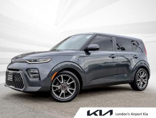 Recent Arrival! Odometer is 19775 kilometers below market average! Charcoal Grey 2020 Kia Soul EX Premium FWD IVT 2.0L I4 MPI DOHC 16V LEV3-SULEV30 147hp<br /><br />6 Speakers, ABS brakes, Alloy wheels, AM/FM radio: SiriusXM, Apple CarPlay & Android Auto, Electronic Stability Control, Exterior Parking Camera Rear, Front dual zone A/C, Fully automatic headlights, Heated door mirrors, Heated Front Bucket Seats, Heated steering wheel, Illuminated entry, Leather steering wheel, Low tire pressure warning, Navigation System, Outside temperature display, Power moonroof, Remote keyless entry, Speed control, Telescoping steering wheel, Tilt steering wheel, Traction control, Trip computer. Sale Price is Plus 13% HST, Financing Available OAC (On Approved Credit).