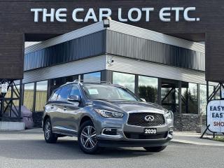 Used 2020 Infiniti QX60 ESSENTIAL 3RD ROW, SIRIUS XM, VOICE CONTROL, BLUETOOTH, BACK UP CAM, NAV, HEATED LEATHER SEATS/STEERING WHEEL! for sale in Sudbury, ON