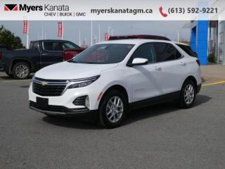 <b>Remote Start,  Apple CarPlay,  Android Auto,  Power Seat,  Rear View Camera!</b><br> <br>  On Sale! Save $2000 on this one, weve marked it down from $30888.    This  2022 Chevrolet Equinox is for sale today in Kanata. <br> <br>When Chevrolet designed the Equinox, they got every detail just right. Its the perfect size - roomy without being too big. This compact SUV pairs eye-catching style with a spacious and versatile cabin thats been thoughtfully designed to put you at the centre of attention. This mid size crossover also comes packed with desirable technology and safety features. This Equinox is more than just a pretty face. Inside, the cabin offers smart features designed to put you at the center of everything. For a mid sized SUV, its hard to beat this Chevrolet Equinox. This  SUV has 33,662 kms. Its  white in colour  . It has an automatic transmission and is powered by a  170HP 1.5L 4 Cylinder Engine. <br> <br> Our Equinoxs trim level is LT. Upgrading to this Equinox LT is an excellent decision as it features stylish aluminum wheels, LED headlights with IntelliBeam, an 8-way power driver seat, a touchscreen display with wireless Apple CarPlay and Android Auto, active aero shutters for better fuel economy and a remote engine start. You will also get a rear view camera, 4G WiFi capability, steering wheel with audio and cruise controls, lane keep assist and lane departure warning, forward collision alert, forward automatic emergency braking, pedestrian detection and power heated outside mirrors. Additional features include Teen Driver technology, Bluetooth streaming audio, StabiliTrak electronic stability control and a split folding rear seat to make loading and unloading large objects a breeze! This vehicle has been upgraded with the following features: Remote Start,  Apple Carplay,  Android Auto,  Power Seat,  Rear View Camera,  Lane Departure Warning,  Forward Collision Alert. <br> <br>To apply right now for financing use this link : <a href=https://www.myerskanatagm.ca/finance/ target=_blank>https://www.myerskanatagm.ca/finance/</a><br><br> <br/><br>Price is plus HST and licence only.<br>Book a test drive today at myerskanatagm.ca<br>*LIFETIME ENGINE TRANSMISSION WARRANTY NOT AVAILABLE ON VEHICLES WITH KMS EXCEEDING 140,000KM, VEHICLES 8 YEARS & OLDER, OR HIGHLINE BRAND VEHICLE(eg. BMW, INFINITI. CADILLAC, LEXUS...)<br> Come by and check out our fleet of 30+ used cars and trucks and 120+ new cars and trucks for sale in Kanata.  o~o