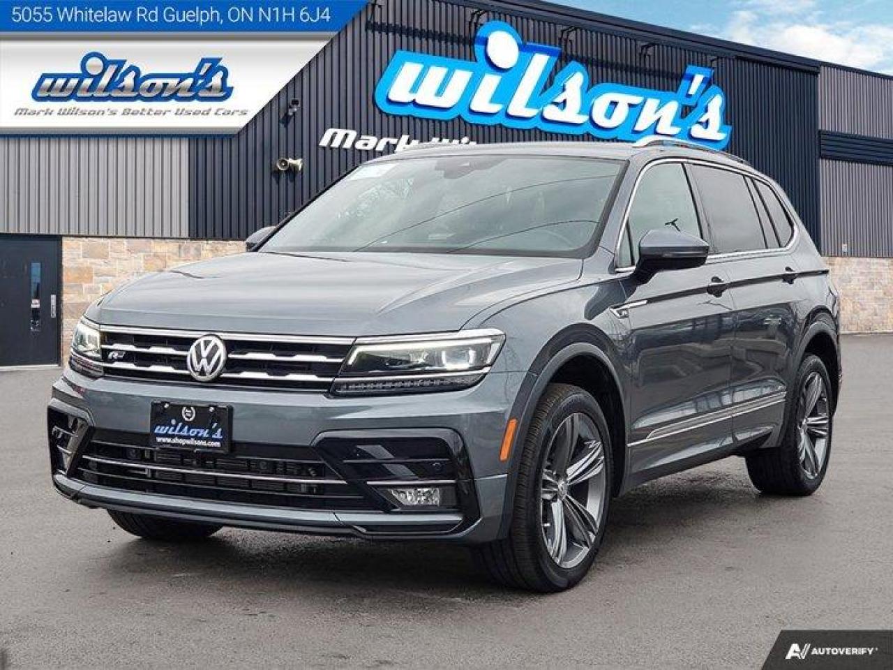 Used 2021 Volkswagen Tiguan Highline R-Line AWD, Leather, Pano Roof, Nav, Adaptive Cruise, Fender Audio, Heated Steering & More! for sale in Guelph, ON