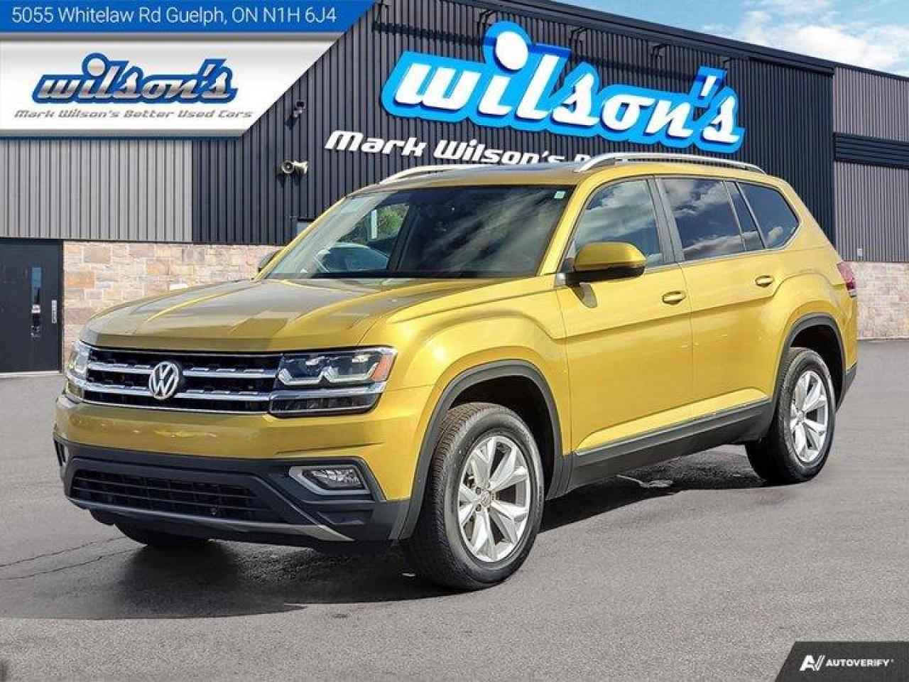 Used 2018 Volkswagen Atlas Highline V6 AWD, Leather, Pano Roof, Nav, 3rd Row, Adaptive Cruise, Heated Steering & Much More! for sale in Guelph, ON