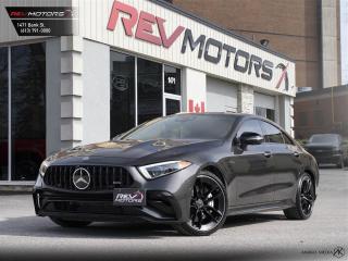 2023 Mercedes-Benz CLS53 AMG | 360 Camera | Sunroof | Heated and Ventilated Seats<br/>  <br/> Graphite Grey Exterior | Red Leather Interior | Alloy Wheels | Keyless Entry | Blind Spot Assist | Front Power Seats | Power Trunk | Adaptive Cruise Control Plus | Bluetooth Connection | Voice Control | Navigation | Front Heated and Ventilated Seats | Traction Control | Drive Mode Select | Fold-In Power Mirrors | Sunroof | Heated Steering Wheel | Push Button Start | 360 Camera | Active Lane Keep Assist | Active Brake Assist | Attention Assist | Ambient Lighting | Track Mode | Wireless Charging Station | Head-Up Display | Apple CarPlay | Android Auto | Active Parking Assist | Mercedes-Benz Dash Cam | Burmester Sound | Driving Assistant Package Plus | AMG Exterior Night Package | Light Package and much more. <br/> <br/>  <br/> This vehicle has travelled 7,665 KM. <br/> <br/>  <br/> *** NO additional fees except for taxes and licensing! *** <br/> <br/>  <br/> *** 100-point inspection on all our vehicles & always detailed inside and out *** <br/> <br/>  <br/> RevMotors is at your service to ensure you find the right car for YOU. Even if we do not have it in our inventory, we are more than happy to find you the vehicle that you are looking for. Give us a call at 613-791-3000 or visit us online at www.revmotors.ca <br/> <br/>  <br/> a nous donnera du plaisir de vous servir en Franais aussi! <br/> <br/>  <br/> CERTIFICATION * All our vehicles are sold Certified and E-Tested for the province of Ontario (Quebec Safety Available, additional charges may apply) <br/> FINANCING AVAILABLE * RevMotors offers competitive finance rates through many of the major banks. Should you feel like youve had credit issues in the past, we have various financing solutions to get you on the road.  We accept No Credit - New Credit - Bad Credit - Bankruptcy - Students and more!! <br/> EXTENDED WARRANTY * For your peace of mind, if one of our used vehicles is no longer covered under the manufacturers warranty, RevMotors will provide you with a 6 month / 6000KMS Limited Powertrain Warranty. You always have the options to upgrade to more comprehensive coverage as well. Well be more than happy to review the options and chose the coverage thats right for you! <br/> TRADES * Do you have a Trade-in? We offer competitive trade in offers for your current vehicle! <br/> SHIPPING * We can ship anywhere across Canada. Give us a call for a quote and we will be happy to help! <br/> <br/>  <br/> Buy with confidence knowing that we always have your best interests in mind! <br/>