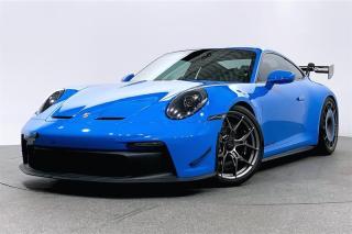 This immaculate PDK 992 GT3 is equipped with the Manthey performance kit, valued at over $100,000. This high-spec beauty boasts an accident-free history, has been meticulously driven locally with minimal mileage, and has received servicing exclusively at a Porsche Dealer. Featuring Front Axle Lift, Carbon Fibre Bucket Seats, Bose Surround System, Chrono Package, a Carbon Fiber Interior Package and much more! This vehicle is a Porsche Approved Certified Preowned Vehicle: 2 extra years of unlimited mileage warranty plus an additional 2 years of Porsche Roadside Assistance.  All CPO vehicles have passed our rigorous 111-point check and reconditioned with 100% genuine Porsche parts.    Porsche Center Langley has won the prestigious Porsche Premier Dealer Award for 7 years in a row. We are centrally located just a short distance from Highway 1 in beautiful Langley, British Columbia Canada.  We have many attractive Finance/Lease options available and can tailor a plan that suits your needs. Please contact us now to speak with one of our highly trained Sales Executives before it is gone.