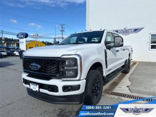 <b>Diesel Engine, STX Appearance Package, 360 Camera, Blind Spot Information System, 18 inch Aluminum Wheels!</b><br> <br>   This Ford F-350 boasts a quiet cabin, a compliant ride, and incredible capability. <br> <br>The most capable truck for work or play, this heavy-duty Ford F-350 never stops moving forward and gives you the power you need, the features you want, and the style you crave! With high-strength, military-grade aluminum construction, this F-350 Super Duty cuts the weight without sacrificing toughness. The interior design is first class, with simple to read text, easy to push buttons and plenty of outward visibility. This truck is strong, extremely comfortable and ready for anything. <br> <br> This oxford white sought after diesel Crew Cab 4X4 pickup   has a 10 speed automatic transmission and is powered by a  475HP 6.7L 8 Cylinder Engine.<br> <br> Our F-350 Super Dutys trim level is XL. This F-350 Super Duty in the XL trim is ready for whatever you throw at it, with beefy suspension thanks to heavy-duty dampers and robust axles, class V towing equipment with a hitch, trailer wiring harness, a brake controller and trailer sway control, manual extendable trailer-style side mirrors, box-side steps, and cargo box illumination. Additional features include an 8-inch infotainment screen powered by SYNC 4 with Apple CarPlay and Android Auto, FordPass Connect 5G mobile hotspot internet access, air conditioning, cruise control, remote keyless entry, smart device remote engine start, and a rearview camera. This vehicle has been upgraded with the following features: Diesel Engine, Stx Appearance Package, 360 Camera, Blind Spot Information System, 18 Inch Aluminum Wheels, Reverse Sensing System, Running Boards. <br><br> View the original window sticker for this vehicle with this url <b><a href=http://www.windowsticker.forddirect.com/windowsticker.pdf?vin=1FT8W3BTXREC42322 target=_blank>http://www.windowsticker.forddirect.com/windowsticker.pdf?vin=1FT8W3BTXREC42322</a></b>.<br> <br>To apply right now for financing use this link : <a href=https://www.southcoastford.com/financing/ target=_blank>https://www.southcoastford.com/financing/</a><br><br> <br/>    5.99% financing for 84 months. <br> Buy this vehicle now for the lowest bi-weekly payment of <b>$616.36</b> with $0 down for 84 months @ 5.99% APR O.A.C. ( Plus applicable taxes -  $595 Administration Fee included    / Total Obligation of $112177  ).  Incentives expire 2024-05-31.  See dealer for details. <br> <br>Call South Coast Ford Sales or come visit us in person. Were convenient to Sechelt, BC and located at 5606 Wharf Avenue. and look forward to helping you with your automotive needs. <br><br> Come by and check out our fleet of 20+ used cars and trucks and 110+ new cars and trucks for sale in Sechelt.  o~o