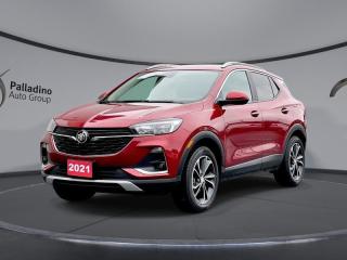 <b>Hands Free Liftgate,  Synthetic Leather,  Chrome Exterior Accent,  Alloy Wheels,  Android Auto!</b><br> <br> Previous Daily Rental*<br><br>   With a new design, this all new 2021 Buick EncoreGX is bound to be timeless. This  2021 Buick Encore GX is for sale today in Sudbury. <br> <br>With a fresh new look, a imrpessive drivetrain, and a good list of new standard features, this all new 2021 Buick Encore GX is more than just a compact SUV. The exterior styling is fresh and unique, while remaining classy and refined with awesome chrome accents, mouldings, and trim. The drivetrain provides a more engaging driving experience, while managing to be more fuel efficient. Lastly, the new features make this Buick Encore GX feel like a car youd expect in 2021, complete with all the connectivity you could imagine.This  SUV has 89,589 kms. Its  red in colour  . It has an automatic transmission and is powered by a  1.3L I3 12V GDI DOHC Turbo engine.  This unit has some remaining factory warranty for added peace of mind. <br> <br> Our Encore GXs trim level is Select. This Encore GX Select comes with a bigger motor, all wheel drive, leatherette seat trim, 4G WiFi, active noise control for a quiet ride, and keyless open and start so you can ride in modern comfort while amazing tech like the Buick Infotainment System with Apple CarPlay, Android Auto, Bluetooth, 8 inch touchscreen, and SiriusXM keep you entertained. Other amazing features include a hands free liftgate, leather wrapped multifunction steering wheel, driver information centre, aluminum wheels, heated power side mirrors with turn signals, chrome strips on door handles, and accent color front and rear fascia. This vehicle has been upgraded with the following features: Hands Free Liftgate,  Synthetic Leather,  Chrome Exterior Accent,  Alloy Wheels,  Android Auto,  Apple Carplay,  Leather Steering Wheel. <br> <br>To apply right now for financing use this link : <a href=https://www.palladinohonda.com/finance/finance-application target=_blank>https://www.palladinohonda.com/finance/finance-application</a><br><br> <br/><br>Palladino Honda is your ultimate resource for all things Honda, especially for drivers in and around Sturgeon Falls, Elliot Lake, Espanola, Alban, and Little Current. Our dealership boasts a vast selection of high-class, top-quality Honda models, as well as expert financing advice and impeccable automotive service. These factors arent what set us apart from other dealerships, though. Rather, our uncompromising customer service and professionalism make every experience unforgettable, and keeps drivers coming back. The advertised price is for financing purchases only. All cash purchases will be subject to an additional surcharge of $2,501.00. This advertised price also does not include taxes and licensing fees.<br> Come by and check out our fleet of 110+ used cars and trucks and 60+ new cars and trucks for sale in Sudbury.  o~o