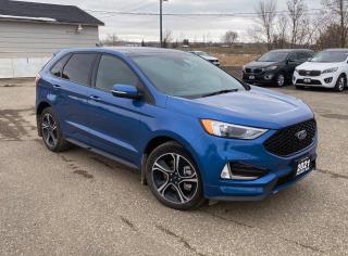 If you’re looking for a high-performance crossover without breaking the bank, then this <strong>2021 Ford Edge ST</strong> is absolutely worth a look. It gets turbocharged power, great looks and plenty of interior space and features to earn it a prized spot on any driveway.




The interior of the Edge is very cozy with its satellite radio, high-end audio system, <strong>heated</strong> <strong>front leather seats</strong> and height and reach adjustable leather-wrapped steering wheel, <strong>multi-zone air conditioning</strong>,  keyless access, and we could keep going for two or three pages.




Up front, we find a 2.7-liter twin-turbo V6 producing a colossal <strong>335 horsepower</strong> and <strong>380 pound-feet of torque</strong>. It comes paired with a seven-speed automatic transmission that sends power to all four wheels.




In addition to all that performance, you have to love the looks courtesy of bright <strong>blue</strong> paint, dark wheels and grille, specialized ST badging and chrome accents. This Edge sticks out from the crowd, to be sure!




So hurry down to <strong>Planet Kia</strong> before this <strong>Edge</strong> <strong>ST</strong> flies the coop!




Our certified technicians have completed the following work: Oil and filter change, Replaced the cabin and engine air filter, Replaced all wiper blades, Replaced front brake rotors and performed a four wheel alignment. We have ensured this vehicle is mechanically excellent.




Planet Kia is thrilled to be Brandon Manitoba’s Preowned Kia Superstore! With over 100 vehicles on ground including Nissan, Toyota, Honda, Acura, Volkswagen, Subaru, Hyundai, Mitsubishi, Kia, Ford, Dodge, Chevrolet, GMC with at least 50% being pre-owned Kia’s, we will find the right vehicle for you.<span> </span>



New to Canada? Bad credit? No credit?<span> </span>



At Planet Kia we have a 99% approval rate, regardless of your credit situation we can get you approved on a new or used vehicle, if we cant do it then no one can!<span> </span>

<span> </span>

We are proud to be the #1 Kia dealer in the Westman Five years in a row! With our best priced dealer award, come see why consumers are choosing us.