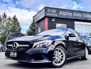 <p>Mercedes Benz CLA 250 4MATIC - Black on Black - Carfax Verified - Clean Title - Local Ontario Vehicle - LOW KMs ONLY 28k - Loaded w/ Premium Package, Premium Plus Package, Leather Heated Seats, Panoramic Sunroof, Navigation, Back up Camera, Aux, Usb, Bluetooth Phone & Audio, Apple Carplay, Android Auto, Dual Zone Climate, Blind Spot Monitoring, Attention Assist, Collision Warning w/ Active Brake Assist, Memory Package Driver Seat, Paddle Shifters, Ambient Lighting, Keyless GO, LED headlights, Foot Activated Trunk Release, Power Folding Mirrors & Much More! In Excellent Shape, Well Maintained! FINANCING AVAILABLE - OAC!</p>
<p>Included in the price:</p>
<p>1.Ontario Safety Standard Certificate.<br />2.Administration Fee.<br />3.CARFAX Vehicle History Report.<br />4.OMVIC Fee.</p>
<p>Taxes and licensing are not included in the price.</p>
<p>Lease, Financing & Extended Warranty Options Available! All Trades Welcome!</p>
<p>Alpha Auto Sales <br />2100 Lawrence Ave. E <br />Scarborough, ON M1R 2Z7 <br />Office: 1 (800) 632 4194 <br />Direct: 6 4 7 6 3 2 6 0 1 1 <br />Email: sales@alphaautosales.ca <br />Web: alphaautosales.ca</p>
