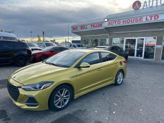 <div>2018 HYUNDAI ELANTRA SPORT TECH DCT WITH 106794 KMS, BACKUP CAMERA, APPLE CARPLAY/ANDRIOD AUTO, SUNROOF, HEATED STEERING WHEEL, PUSH BUTTON START, BLUETOOTH, USB/AUX, BLIND SPOT DETECTION, HEATED SEATS, LEATHER SEATS, CD/RADIO, AC, POWER WINDOWS LOCKS SEATS AND MORE! </div>