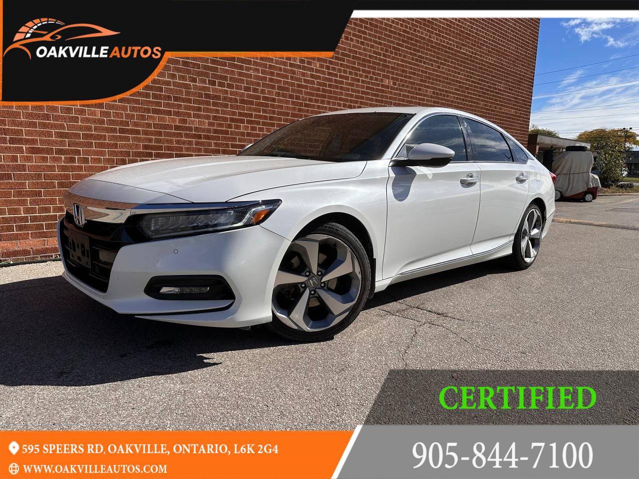 Used 2018 Honda Accord Touring, Navigation, Leather, Sunroof, Certified for sale in Oakville, ON
