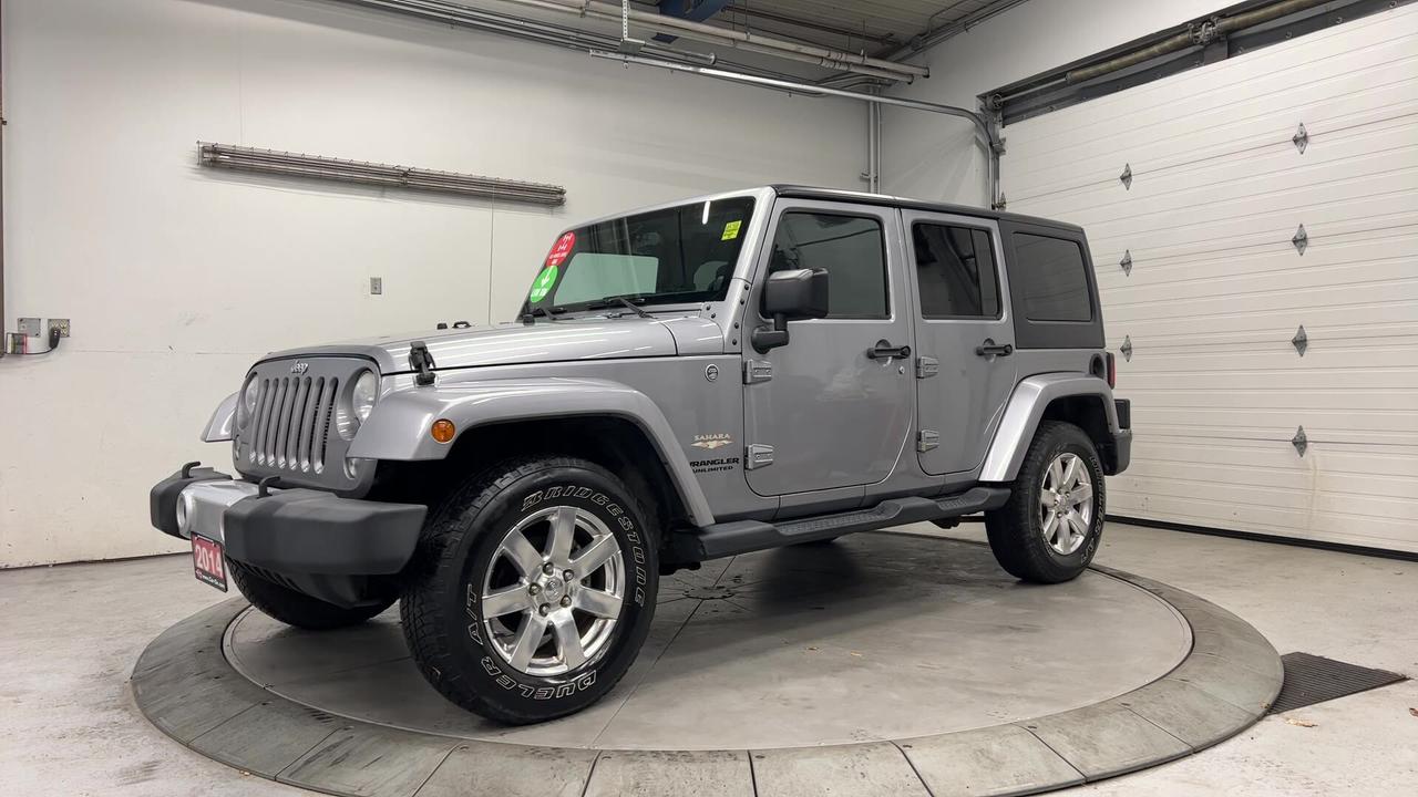 2014 Jeep Wrangler Unlimited SAHARA 4DR | DUAL TOP | LOW KMS! | NAV | RMT START Photo3