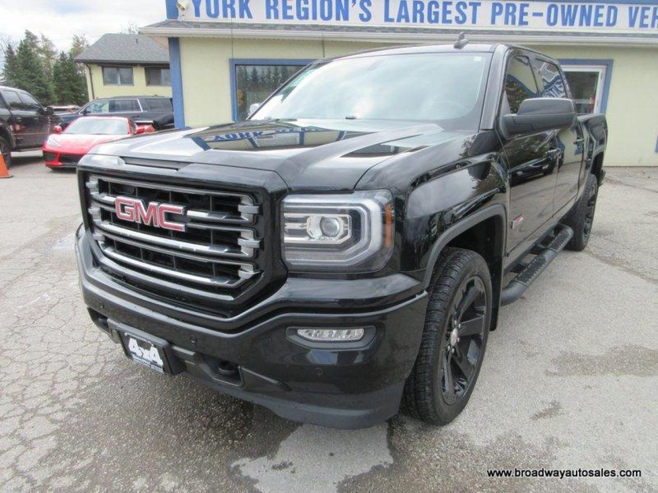 Used 2018 GMC Sierra 1500 LOADED ALL-TERRAIN-MODEL 5 PASSENGER 5.3L - V8.. 4X4.. CREW-CAB.. SHORTY.. LEATHER.. HEATED SEATS & WHEEL.. NAVIGATION.. POWER SUNROOF.. for sale in Bradford, ON