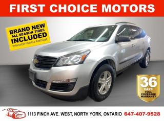 Welcome to First Choice Motors, the largest car dealership in Toronto of pre-owned cars, SUVs, and vans priced between $5000-$15,000. With an impressive inventory of over 300 vehicles in stock, we are dedicated to providing our customers with a vast selection of affordable and reliable options. <br><br>Were thrilled to offer a used 2014 Chevrolet Traverse LS, silver color with 190,000km (STK#6665) This vehicle was $12990 NOW ON SALE FOR $9990. It is equipped with the following features:<br>- Automatic Transmission<br>- Bluetooth<br>- Reverse camera<br>- 3rd row seating<br>- Alloy wheels<br>- Power windows<br>- Power locks<br>- Power mirrors<br>- Air Conditioning<br><br>At First Choice Motors, we believe in providing quality vehicles that our customers can depend on. All our vehicles come with a 36-day FULL COVERAGE warranty. We also offer additional warranty options up to 5 years for our customers who want extra peace of mind.<br><br>Furthermore, all our vehicles are sold fully certified with brand new brakes rotors and pads, a fresh oil change, and brand new set of all-season tires installed & balanced. You can be confident that this car is in excellent condition and ready to hit the road.<br><br>At First Choice Motors, we believe that everyone deserves a chance to own a reliable and affordable vehicle. Thats why we offer financing options with low interest rates starting at 7.9% O.A.C. Were proud to approve all customers, including those with bad credit, no credit, students, and even 9 socials. Our finance team is dedicated to finding the best financing option for you and making the car buying process as smooth and stress-free as possible.<br><br>Our dealership is open 7 days a week to provide you with the best customer service possible. We carry the largest selection of used vehicles for sale under $9990 in all of Ontario. We stock over 300 cars, mostly Hyundai, Chevrolet, Mazda, Honda, Volkswagen, Toyota, Ford, Dodge, Kia, Mitsubishi, Acura, Lexus, and more. With our ongoing sale, you can find your dream car at a price you can afford. Come visit us today and experience why we are the best choice for your next used car purchase!<br><br>All prices exclude a $10 OMVIC fee, license plates & registration  and ONTARIO HST (13%)