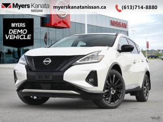 <b>Leather Seats,  Moonroof,  Navigation,  Memory Seats,  Power Liftgate!</b><br> <br> <br> <br>  The atmosphere created in this gorgeous Murano makes the destination beside the point. <br> <br>This 2024 Nissan Murano offers confident power, efficient usage of fuel and space, and an exciting exterior sure to turn heads. This uber popular crossover does more than settle for good enough. This Murano offers an airy interior that was designed to make every seating position one to enjoy. For a crossover that is more than just good looks and decent power, check out this well designed 2024 Murano. <br> <br> This pearl white SUV  has an automatic transmission and is powered by a  260HP 3.5L V6 Cylinder Engine.<br> <br> Our Muranos trim level is Midnight Edition. This Midnight Edition is as dark as its name with a blacked-out exterior emphasized with illuminated kick plates. Additional features include a dual panel panoramic moonroof, heated leather seats, motion activated power liftgate, remote start with intelligent climate control, memory settings, ambient interior lighting, and a heated steering wheel for added comfort along with intelligent cruise with distance pacing, intelligent Around View camera, and traffic sign recognition for even more confidence. Navigation and Bose Premium Audio are added to the NissanConnect touchscreen infotainment system featuring Android Auto, Apple CarPlay, and a ton more connectivity features. Forward collision warning, emergency braking with pedestrian detection, high beam assist, blind spot detection, and rear parking sensors help inspire confidence on the drive. This vehicle has been upgraded with the following features: Leather Seats,  Moonroof,  Navigation,  Memory Seats,  Power Liftgate,  Remote Start,  Heated Steering Wheel.  This is a demonstrator vehicle driven by a member of our staff, so we can offer a great deal on it.<br><br> <br/>    3.99% financing for 84 months. <br> Payments from <b>$691.63</b> monthly with $0 down for 84 months @ 3.99% APR O.A.C. ( Plus applicable taxes -  $621 Administration fee included. Licensing not included.    ).  Incentives expire 2024-04-30.  See dealer for details. <br> <br><br> Come by and check out our fleet of 40+ used cars and trucks and 80+ new cars and trucks for sale in Kanata.  o~o