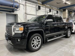 TOP OF THE LINE DENALI CREW CAB 4X4 W/ PREMIUM 6.2L V8, HEATED & COOLED LEATHER SEATS, NAVIGATION, REMOTE START, TONNEAU COVER, BACKUP CAMERA W/ FRONT & REAR SENSORS, BOSE PREMIUM AUDIO, HEATED STEERING WHEEL, RUNNING BOARDS AND 20-IN ALLOYS! Tow package, power seats w/ driver memory, auto headlights, dual-zone climate control, full power group incl. power adjustable pedals, electronic transfer case controller, 5-foot 9-inch box w/ bedliner, cargo lamp, keyless entry, auto dimming rearview mirror, cruise control, garage door opener and Sirius XM!
