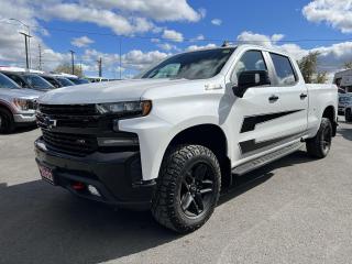 DURAMAX DIESEL LT TRAIL BOSS W/ Z71 OFF ROAD PKG INCL. FACTORY 2-IN LIFT, REMOTE START, PRE-COLLISION SYSTEM, LANE CHANGE ASSIST, RUNNING BOARDS, REAR CROSS-TRAFFIC ALERT AND 18-IN BLACK ALLOYS! Heated seats, backup camera w/ rear park sensors, Apple CarPlay/Android Auto, dual-zone climate control, tow package, auto start/stop, LED bed lights, 6-foot 7-inch box w/ spray-in bedliner, electronic transfer case, power seat, leather-wrapped steering wheel, keyless entry w/ push start, auto headlights w/ auto highbeams, cruise control and Sirius XM!