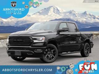 <br> <br>  Work, play, and adventure are what the 2024 Ram 1500 was designed to do. <br> <br>The Ram 1500s unmatched luxury transcends traditional pickups without compromising its capability. Loaded with best-in-class features, its easy to see why the Ram 1500 is so popular. With the most towing and hauling capability in a Ram 1500, as well as improved efficiency and exceptional capability, this truck has the grit to take on any task.<br> <br> This diamond black crystal pearlcoat Crew Cab 4X4 pickup   has a 8 speed automatic transmission and is powered by a  395HP 5.7L 8 Cylinder Engine.<br> <br> Our 1500s trim level is Sport. This RAM 1500 Sport throws in some great comforts such as power-adjustable heated front seats with lumbar support, dual-zone climate control, power-adjustable pedals, deluxe sound insulation, and a heated leather-wrapped steering wheel. Connectivity is handled by an upgraded 12-inch display powered by Uconnect 5W with inbuilt navigation, mobile internet hotspot access, smart device integration, and a 10-speaker audio setup. Additional features include power folding exterior mirrors, a power rear window with defrosting, class II towing equipment including a hitch, wiring harness and trailer sway control, heavy-duty suspension, cargo box lighting, and a locking tailgate. This vehicle has been upgraded with the following features: Sunroof, Night Edition, Leather Seats, 5.7l V8 Hemi Mds Vvt Etorque Engine, Blind Spot And Cross Path Detection, Power Running Boards, Advanced Safety Group. <br><br> View the original window sticker for this vehicle with this url <b><a href=http://www.chrysler.com/hostd/windowsticker/getWindowStickerPdf.do?vin=1C6SRFVT2RN130969 target=_blank>http://www.chrysler.com/hostd/windowsticker/getWindowStickerPdf.do?vin=1C6SRFVT2RN130969</a></b>.<br> <br/> Total  cash rebate of $8906 is reflected in the price.   6.49% financing for 96 months. <br> Buy this vehicle now for the lowest weekly payment of <b>$284.19</b> with $0 down for 96 months @ 6.49% APR O.A.C. ( taxes included, Plus applicable fees   ).  Incentives expire 2024-07-02.  See dealer for details. <br> <br>Abbotsford Chrysler, Dodge, Jeep, Ram LTD joined the family-owned Trotman Auto Group LTD in 2010. We are a BBB accredited pre-owned auto dealership.<br><br>Come take this vehicle for a test drive today and see for yourself why we are the dealership with the #1 customer satisfaction in the Fraser Valley.<br><br>Serving the Fraser Valley and our friends in Surrey, Langley and surrounding Lower Mainland areas. Abbotsford Chrysler, Dodge, Jeep, Ram LTD carry premium used cars, competitively priced for todays market. If you don not find what you are looking for in our inventory, just ask, and we will do our best to fulfill your needs. Drive down to the Abbotsford Auto Mall or view our inventory at https://www.abbotsfordchrysler.com/used/.<br><br>*All Sales are subject to Taxes and Fees. The second key, floor mats, and owners manual may not be available on all pre-owned vehicles.Documentation Fee $699.00, Fuel Surcharge: $179.00 (electric vehicles excluded), Finance Placement Fee: $500.00 (if applicable)<br> Come by and check out our fleet of 80+ used cars and trucks and 130+ new cars and trucks for sale in Abbotsford.  o~o