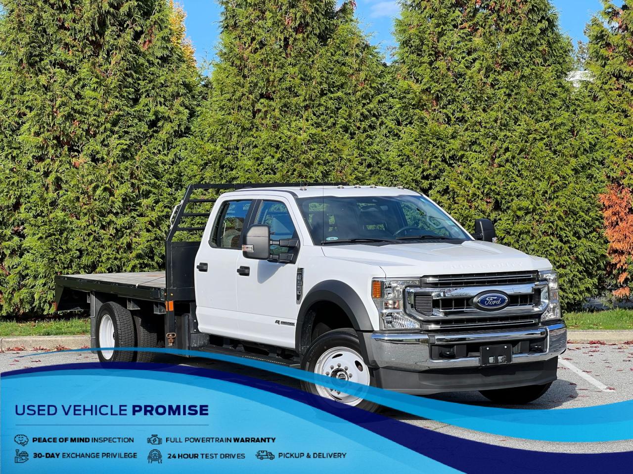 Used 2020 Ford F-550 Chassis XL LOCAL BC 1-OWNER, NO ACCIDENT, 6.7L V8 DIESEL, 12 FT FLATDECK, PAYLOAD PKG, TOW MIRRORS, SKID PLATES for sale in Surrey, BC