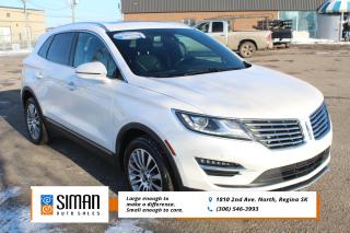 <p><strong>SALE PRICED ACCIDENT FREE EXTRA FEATURES</strong></p>

<p>Our 2018 Lincoln MKC Reserve has been through a <strong>presale inspection fresh full synthetic oil service new rear brakes, New Tires All around ,wheel alignment, air filters, Carfax reports Accident free. Financing Available on site Trades Encouraged. Aftermarket warranties available to meet every need and budget. </strong>The Lincoln MKC likely doesn't come first to mind for a lot of shoppers. It's only been out for a few years, and it's only recently that Lincoln has been making more of an effort to raise the quality of its vehicles and perceived brand cachet. But take a look and you could very well be impressed with what Lincoln has cooked up. The basics are certainly covered well in the 2018 MKC. It offers a quiet cabin, a smooth ride quality and extensive list of standard features. The MKC is less expensive than many rival crossovers, too. Comfortable and affordable — for a lot of crossover SUV shoppers, that's going to be an appealing combination. automatic xenon headlights, a power liftgate, heated mirrors, rear parking sensors, a rearview camera, keyless ignition and entry, remote start, dual-zone automatic climate control, leather upholstery, heated power-adjustable front seats (eight-way driver seat with four-way lumbar control, and four-way passenger), driver-seat memory functions, and a 60/40-split reclining and folding back seat. Standard technology features include the Sync 3 infotainment interface, an 8-inch touchscreen, Apple CarPlay and Android Auto, Bluetooth, Lincoln Connect (with 4G LTE and Wi-Fi hotspot), two USB ports and a nine-speaker sound system with satellite radio. Select includes auto-dimming and power-folding mirrors, an eight-way power passenger seat, a power-adjustable steering wheel, ambient interior light, a cargo cover and upgraded leather on the seats and steering wheel. Options include a panoramic sunroof and the Select Plus package (a navigation system and a blind-spot warning system). The MKC Reserve has those Select options and a hands-free liftgate, ventilated front seats and an onboard modem that allows for remote functions. Nineteen-inch wheels.14-speaker THX II sound system and the Climate package (heated rear seats and steering wheel, automatic high beams, automatic wipers and a wiper de-icer). Technology package, which adds adaptive cruise control, a forward collision warning and mitigation system, lane departure warning and intervention, and an automatic parking system.</p>

<p><span style=color:#2980b9><strong>Siman Auto Sales is large enough to make a difference but small enough to care. We are family owned and operated, and have been proudly serving Saskatchewan car buyers since 1998. We offer on site financing, consignment, automotive repair and over 90 preowned vehicles to choose from</strong></span></p>