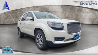 <p>2015, GMC - ACADIA - AWD - V6- 3.6 LT. WHITE ON BROWN LEATHER SEATS, POWER SEATS, 7 PASSENGERS, FACTORY REMOTE START,  BACK UP CAMERA, ONE OWNER, FULLY LOADED.</p><p style=border: 0px solid #e5e7eb; box-sizing: border-box; --tw-translate-x: 0; --tw-translate-y: 0; --tw-rotate: 0; --tw-skew-x: 0; --tw-skew-y: 0; --tw-scale-x: 1; --tw-scale-y: 1; --tw-scroll-snap-strictness: proximity; --tw-ring-offset-width: 0px; --tw-ring-offset-color: #fff; --tw-ring-color: rgba(59,130,246,.5); --tw-ring-offset-shadow: 0 0 #0000; --tw-ring-shadow: 0 0 #0000; --tw-shadow: 0 0 #0000; --tw-shadow-colored: 0 0 #0000; margin: 0px; font-family: "", sans-serif;><span style=border: 0px solid #e5e7eb; box-sizing: border-box; --tw-translate-x: 0; --tw-translate-y: 0; --tw-rotate: 0; --tw-skew-x: 0; --tw-skew-y: 0; --tw-scale-x: 1; --tw-scale-y: 1; --tw-scroll-snap-strictness: proximity; --tw-ring-offset-width: 0px; --tw-ring-offset-color: #fff; --tw-ring-color: rgba(59,130,246,.5); --tw-ring-offset-shadow: 0 0 #0000; --tw-ring-shadow: 0 0 #0000; --tw-shadow: 0 0 #0000; --tw-shadow-colored: 0 0 #0000; font-weight: bolder;>****Price + HST + Licensing( No extra fees, no haggle price) ****</span></p><p style=border: 0px solid #e5e7eb; box-sizing: border-box; --tw-translate-x: 0; --tw-translate-y: 0; --tw-rotate: 0; --tw-skew-x: 0; --tw-skew-y: 0; --tw-scale-x: 1; --tw-scale-y: 1; --tw-scroll-snap-strictness: proximity; --tw-ring-offset-width: 0px; --tw-ring-offset-color: #fff; --tw-ring-color: rgba(59,130,246,.5); --tw-ring-offset-shadow: 0 0 #0000; --tw-ring-shadow: 0 0 #0000; --tw-shadow: 0 0 #0000; --tw-shadow-colored: 0 0 #0000; margin: 0px; font-family: "", sans-serif;>Carfax report are provided with every vehicle at not extra charge!</p><p style=border: 0px solid #e5e7eb; box-sizing: border-box; --tw-translate-x: 0; --tw-translate-y: 0; --tw-rotate: 0; --tw-skew-x: 0; --tw-skew-y: 0; --tw-scale-x: 1; --tw-scale-y: 1; --tw-scroll-snap-strictness: proximity; --tw-ring-offset-width: 0px; --tw-ring-offset-color: #fff; --tw-ring-color: rgba(59,130,246,.5); --tw-ring-offset-shadow: 0 0 #0000; --tw-ring-shadow: 0 0 #0000; --tw-shadow: 0 0 #0000; --tw-shadow-colored: 0 0 #0000; margin: 0px; font-family: "", sans-serif;><strong>Customer Satisfaction is Our First Priority! Lowest price policy in effect !</strong></p><p style=border: 0px solid #e5e7eb; box-sizing: border-box; --tw-translate-x: 0; --tw-translate-y: 0; --tw-rotate: 0; --tw-skew-x: 0; --tw-skew-y: 0; --tw-scale-x: 1; --tw-scale-y: 1; --tw-scroll-snap-strictness: proximity; --tw-ring-offset-width: 0px; --tw-ring-offset-color: #fff; --tw-ring-color: rgba(59,130,246,.5); --tw-ring-offset-shadow: 0 0 #0000; --tw-ring-shadow: 0 0 #0000; --tw-shadow: 0 0 #0000; --tw-shadow-colored: 0 0 #0000; margin: 0px; font-family: "", sans-serif;>Financing is available for vehicles of 10 years old or less!</p><p style=border: 0px solid #e5e7eb; box-sizing: border-box; --tw-translate-x: 0; --tw-translate-y: 0; --tw-rotate: 0; --tw-skew-x: 0; --tw-skew-y: 0; --tw-scale-x: 1; --tw-scale-y: 1; --tw-scroll-snap-strictness: proximity; --tw-ring-offset-width: 0px; --tw-ring-offset-color: #fff; --tw-ring-color: rgba(59,130,246,.5); --tw-ring-offset-shadow: 0 0 #0000; --tw-ring-shadow: 0 0 #0000; --tw-shadow: 0 0 #0000; --tw-shadow-colored: 0 0 #0000; margin: 0px; font-family: "", sans-serif;>All vehicles come certified with 30 days powertrain guarantee included.</p><p style=border: 0px solid #e5e7eb; box-sizing: border-box; --tw-translate-x: 0; --tw-translate-y: 0; --tw-rotate: 0; --tw-skew-x: 0; --tw-skew-y: 0; --tw-scale-x: 1; --tw-scale-y: 1; --tw-scroll-snap-strictness: proximity; --tw-ring-offset-width: 0px; --tw-ring-offset-color: #fff; --tw-ring-color: rgba(59,130,246,.5); --tw-ring-offset-shadow: 0 0 #0000; --tw-ring-shadow: 0 0 #0000; --tw-shadow: 0 0 #0000; --tw-shadow-colored: 0 0 #0000; margin: 0px; font-family: "", sans-serif;>Extended Warranty available up to 3 year Call us for more information and to book and appointment!</p><p style=border: 0px solid #e5e7eb; box-sizing: border-box; --tw-translate-x: 0; --tw-translate-y: 0; --tw-rotate: 0; --tw-skew-x: 0; --tw-skew-y: 0; --tw-scale-x: 1; --tw-scale-y: 1; --tw-scroll-snap-strictness: proximity; --tw-ring-offset-width: 0px; --tw-ring-offset-color: #fff; --tw-ring-color: rgba(59,130,246,.5); --tw-ring-offset-shadow: 0 0 #0000; --tw-ring-shadow: 0 0 #0000; --tw-shadow: 0 0 #0000; --tw-shadow-colored: 0 0 #0000; margin: 0px; font-family: "", sans-serif;>ACEN MOTORS INC - Pre- owned vehicles come standard with one key, if we received more than one key from the previous owner, we include then, additional keys may be purchased at the time of the sale! Serving Hamilton, Ancaster, Stoney Creek, Binbrook, Grimsby, London, St. Catharines, Burlington, Mississauga, Toronto and other provinces for over 18 years.</p><p style=border: 0px solid #e5e7eb; box-sizing: border-box; --tw-translate-x: 0; --tw-translate-y: 0; --tw-rotate: 0; --tw-skew-x: 0; --tw-skew-y: 0; --tw-scale-x: 1; --tw-scale-y: 1; --tw-scroll-snap-strictness: proximity; --tw-ring-offset-width: 0px; --tw-ring-offset-color: #fff; --tw-ring-color: rgba(59,130,246,.5); --tw-ring-offset-shadow: 0 0 #0000; --tw-ring-shadow: 0 0 #0000; --tw-shadow: 0 0 #0000; --tw-shadow-colored: 0 0 #0000; margin: 0px; font-family: "", sans-serif;>Visit us online : www. acenmotors.com</p><p style=border: 0px solid #e5e7eb; box-sizing: border-box; --tw-translate-x: 0; --tw-translate-y: 0; --tw-rotate: 0; --tw-skew-x: 0; --tw-skew-y: 0; --tw-scale-x: 1; --tw-scale-y: 1; --tw-scroll-snap-strictness: proximity; --tw-ring-offset-width: 0px; --tw-ring-offset-color: #fff; --tw-ring-color: rgba(59,130,246,.5); --tw-ring-offset-shadow: 0 0 #0000; --tw-ring-shadow: 0 0 #0000; --tw-shadow: 0 0 #0000; --tw-shadow-colored: 0 0 #0000; margin: 0px; font-family: "", sans-serif;>ACEN MOTORS INC. 1926 KING ST. EAST. Hamilton - On L8K 1W1 CONTACT US AT 905- 545-7200</p>