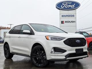<b>Leather Seats,  Heated Seats, 21 inch Aluminum Wheels, 401A Equipment Group!</b><br> <br> <br> <br>  Change the game with the unique styling of the bold and beautiful Ford Edge. <br> <br>With meticulous attention to detail and amazing style, the Ford Edge seamlessly integrates power, performance and handling with awesome technology to help you multitask your way through the challenges that life throws your way. Made for an active lifestyle and spontaneous getaways, the Ford Edge is as rough and tumble as you are. Push the boundaries and stay connected to the road with this sweet ride!<br> <br> This star white metallic tri-coat SUV  has a 7 speed automatic transmission and is powered by a  335HP 2.7L V6 Cylinder Engine.<br> <br> Our Edges trim level is ST. Placed at the top of the Edge range, this ST trim is fully loaded with sport-tuned suspension, class II towing equipment with a hitch and trailer sway control, supportive heated and leather-trimmed bucket seats with power adjustment and lumbar support, perimeter approach lights, a sonorous 12-speaker Bang & Olufsen audio system, and a numeric keypad for extra security. This trim also features a power liftgate for rear cargo access, a key fob with remote engine start and rear parking sensors, a 12-inch capacitive infotainment screen bundled with wireless Apple CarPlay and Android Auto, SiriusXM satellite radio, and 4G mobile hotspot internet connectivity. You and yours are assured of optimum road safety, with blind spot detection, rear cross traffic alert, pre-collision assist with automatic emergency braking, lane keeping assist, lane departure warning, forward collision alert, driver monitoring alert, and a rearview camera with an inbuilt washer. Also standard include proximity keyless entry, dual-zone climate control, 60-40 split front folding rear seats, LED headlights with automatic high beams, and even more. This vehicle has been upgraded with the following features: Leather Seats,  Heated Seats, 21 Inch Aluminum Wheels, 401a Equipment Group. <br><br> View the original window sticker for this vehicle with this url <b><a href=http://www.windowsticker.forddirect.com/windowsticker.pdf?vin=2FMPK4AP0RBA21451 target=_blank>http://www.windowsticker.forddirect.com/windowsticker.pdf?vin=2FMPK4AP0RBA21451</a></b>.<br> <br>To apply right now for financing use this link : <a href=https://www.bourgeoismotors.com/credit-application/ target=_blank>https://www.bourgeoismotors.com/credit-application/</a><br><br> <br/> Incentives expire 2024-05-31.  See dealer for details. <br> <br>Discount on vehicle represents the Cash Purchase discount applicable and is inclusive of all non-stackable and stackable cash purchase discounts from Ford of Canada and Bourgeois Motors Ford and is offered in lieu of sub-vented lease or finance rates. To get details on current discounts applicable to this and other vehicles in our inventory for Lease and Finance customer, see a member of our team. </br></br>Discover a pressure-free buying experience at Bourgeois Motors Ford in Midland, Ontario, where integrity and family values drive our 78-year legacy. As a trusted, family-owned and operated dealership, we prioritize your comfort and satisfaction above all else. Our no pressure showroom is lead by a team who is passionate about understanding your needs and preferences. Located on the shores of Georgian Bay, our dealership offers more than just vehiclesits an experience rooted in community, trust and transparency. Trust us to provide personalized service, a diverse range of quality new Ford vehicles, and a seamless journey to finding your perfect car. Join our family at Bourgeois Motors Ford and let us redefine the way you shop for your next vehicle.<br> Come by and check out our fleet of 80+ used cars and trucks and 200+ new cars and trucks for sale in Midland.  o~o