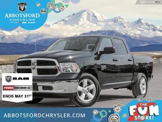 <br> <br>  This 2023 Ram 1500 Classic is the truck to have, thanks to its incredible powertrain and a well-appointed interior. <br> <br>The reasons why this Ram 1500 Classic stands above its well-respected competition are evident: uncompromising capability, proven commitment to safety and security, and state-of-the-art technology. From its muscular exterior to the well-trimmed interior, this 2023 Ram 1500 Classic is more than just a workhorse. Get the job done in comfort and style while getting a great value with this amazing full-size truck. <br> <br> This diamond black crystal pearlcoat Crew Cab 4X4 pickup   has a 8 speed automatic transmission and is powered by a  305HP 3.6L V6 Cylinder Engine.<br> <br> Our 1500 Classics trim level is SLT. This Ram 1500 SLT steps things up with upgraded aluminum wheels, proximity keyless entry, USB connectivity and exterior chrome styling, along with a great selection of standard features such as class II towing equipment including a hitch, wiring harness and trailer sway control, heavy-duty suspension, cargo box lighting, and a locking tailgate. Additional features include heated and power adjustable side mirrors, UCconnect 3, cruise control, air conditioning, vinyl floor lining, and a rearview camera. This vehicle has been upgraded with the following features: Sunroof, Heated Seats, Luxury Group, Mopar Sport Performance Hood, Technology Package, Remote Engine Start, Premium Audio. <br><br> View the original window sticker for this vehicle with this url <b><a href=http://www.chrysler.com/hostd/windowsticker/getWindowStickerPdf.do?vin=3C6RR7LG7PG667594 target=_blank>http://www.chrysler.com/hostd/windowsticker/getWindowStickerPdf.do?vin=3C6RR7LG7PG667594</a></b>.<br> <br/> Total  cash rebate of $13854 is reflected in the price. Credit includes up to 20% MSRP.  6.49% financing for 96 months. <br> Buy this vehicle now for the lowest weekly payment of <b>$193.06</b> with $0 down for 96 months @ 6.49% APR O.A.C. ( taxes included, Plus applicable fees   ).  Incentives expire 2024-07-02.  See dealer for details. <br> <br>Abbotsford Chrysler, Dodge, Jeep, Ram LTD joined the family-owned Trotman Auto Group LTD in 2010. We are a BBB accredited pre-owned auto dealership.<br><br>Come take this vehicle for a test drive today and see for yourself why we are the dealership with the #1 customer satisfaction in the Fraser Valley.<br><br>Serving the Fraser Valley and our friends in Surrey, Langley and surrounding Lower Mainland areas. Abbotsford Chrysler, Dodge, Jeep, Ram LTD carry premium used cars, competitively priced for todays market. If you don not find what you are looking for in our inventory, just ask, and we will do our best to fulfill your needs. Drive down to the Abbotsford Auto Mall or view our inventory at https://www.abbotsfordchrysler.com/used/.<br><br>*All Sales are subject to Taxes and Fees. The second key, floor mats, and owners manual may not be available on all pre-owned vehicles.Documentation Fee $699.00, Fuel Surcharge: $179.00 (electric vehicles excluded), Finance Placement Fee: $500.00 (if applicable)<br> Come by and check out our fleet of 80+ used cars and trucks and 130+ new cars and trucks for sale in Abbotsford.  o~o