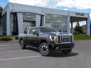 <b>Diesel Engine, Snow Plow Prep Package!</b><br> <br>   This immensely capable 2024 GMC 2500HD has everything youre looking for in a heavy-duty truck. <br> <br>This 2024 GMC 2500HD is highly configurable work truck that can haul a colossal amount of weight thanks to its potent drivetrain. This truck also offers amazing interior features that nestle occupants in comfort and luxury, with a great selection of tech features. For heavy-duty activities and even long-haul trips, the 2500HD is all the truck youll ever need.<br> <br> This void blk sought after diesel Crew Cab 4X4 pickup   has an automatic transmission and is powered by a  470HP 6.6L 8 Cylinder Engine.<br> <br> Our Sierra 2500HDs trim level is Denali. This top of the line Sierra 2500HD Denali is the ultimate 3/4 ton truck as it comes loaded with luxurious features such as leather cooled seats, power adjustable pedals with memory settings, a heavy-duty suspension, lane departure warning, forward collision alert, exclusive aluminum wheels and exterior styling, signature LED lighting, a large touchscreen with navigation, wireless Apple CarPlay, Android Auto and 4G LTE capability. Additionally, this truck also comes with a leather wrapped steering wheel with audio controls, wireless charging, Bose premium audio, remote engine start, a CornerStep rear bumper and cargo tie downs hooks with LED box lighting and a ProGrade trailering system with hitch guidance and an integrated brake controller. This vehicle has been upgraded with the following features: Diesel Engine, Snow Plow Prep Package. <br><br> <br>To apply right now for financing use this link : <a href=https://www.taylorautomall.com/finance/apply-for-financing/ target=_blank>https://www.taylorautomall.com/finance/apply-for-financing/</a><br><br> <br/>    5.49% financing for 84 months. <br> Buy this vehicle now for the lowest bi-weekly payment of <b>$773.56</b> with $0 down for 84 months @ 5.49% APR O.A.C. ( Plus applicable taxes -  Plus applicable fees   / Total Obligation of $140788  ).  Incentives expire 2024-05-31.  See dealer for details. <br> <br> <br>LEASING:<br><br>Estimated Lease Payment: $793 bi-weekly <br>Payment based on 9.5% lease financing for 48 months with $0 down payment on approved credit. Total obligation $82,518. Mileage allowance of 20,000 KM/year. Offer expires 2024-05-31.<br><br><br><br> Come by and check out our fleet of 80+ used cars and trucks and 150+ new cars and trucks for sale in Kingston.  o~o