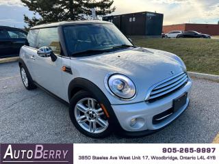 <p><br></p><p><span><span><strong>2012 Mini Cooper Silver On Black Leather Interior</strong></span><br></span></p><p><span><span></span><span> </span>1.6L </span><span><span></span><span> </span>Front Wheel Drive </span><span><span></span> Automatic </span><span><span></span><span> </span>Push Start Engine </span><span><span></span><span> </span>A/C <span></span><span> </span>Leather Interior </span><span><span></span><span> </span>Heated Seats </span><span><span></span><span> </span>Steering Wheel Mounted Controls </span><span><span></span> </span><span><span> </span>USB Input </span><span><span></span><span> </span>AUX Input </span><span><span></span><span> </span>Power Options </span><span><span></span><span> </span>Power Panoramic Sunroof </span><span><span></span><span> </span>Keyless Entry </span><span><span></span> Alloy Wheels </span><span></span></p><p><strong><br></strong></p><p><span>*** Fully Certified ***</span></p><p><span><strong>*** ONLY 120,357 KM ***<span id=jodit-selection_marker_1713893251213_08073074881863485 data-jodit-selection_marker=start style=line-height: 0; display: none;></span></strong></span></p> <span id=jodit-selection_marker_1689009751050_8404320760089252 data-jodit-selection_marker=start style=line-height: 0; display: none;></span>