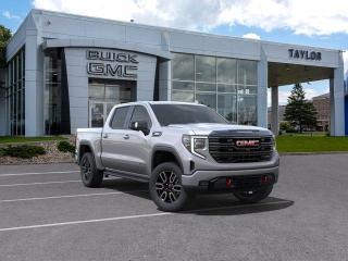 <b>Diesel Engine, 20 inch Aluminum Wheels!</b><br> <br>   No matter where you’re heading or what tasks need tackling, there’s a premium and capable Sierra 1500 that’s perfect for you. <br> <br>This 2024 GMC Sierra 1500 stands out in the midsize pickup truck segment, with bold proportions that create a commanding stance on and off road. Next level comfort and technology is paired with its outstanding performance and capability. Inside, the Sierra 1500 supports you through rough terrain with expertly designed seats and robust suspension. This amazing 2024 Sierra 1500 is ready for whatever.<br> <br> This sterling metallic sought after diesel Crew Cab 4X4 pickup   has an automatic transmission and is powered by a  305HP 3.0L Straight 6 Cylinder Engine.<br> <br> Our Sierra 1500s trim level is AT4. Built for adventure, this ultra capable GMC Sierra 1500 AT4 comes very well equipped with an off-road suspension with skid plates, perforated leather seats, exclusive aluminum wheels, body-coloured exterior accents and a massive 13.4 inch touchscreen display that features wireless Apple CarPlay and Android Auto, Bose premium audio, SiriusXM, plus a 4G LTE hotspot. Additionally, this amazing pickup truck also features a spray-in bedliner, wireless device charging, IntelliBeam LED headlights, remote engine start, forward collision warning and lane keep assist, a trailer-tow package with hitch guidance, LED cargo area lighting, teen driver technology, a HD rear vision camera plus so much more! This vehicle has been upgraded with the following features: Diesel Engine, 20 Inch Aluminum Wheels. <br><br> <br>To apply right now for financing use this link : <a href=https://www.taylorautomall.com/finance/apply-for-financing/ target=_blank>https://www.taylorautomall.com/finance/apply-for-financing/</a><br><br> <br/> Total  cash rebate of $6500 is reflected in the price. Credit includes $6,500 Non Stackable Delivery Allowance  Incentives expire 2024-04-30.  See dealer for details. <br> <br> <br>LEASING:<br><br>Estimated Lease Payment: $492 bi-weekly <br>Payment based on 6.5% lease financing for 48 months with $0 down payment on approved credit. Total obligation $51,187. Mileage allowance of 16,000 KM/year. Offer expires 2024-04-30.<br><br><br><br> Come by and check out our fleet of 90+ used cars and trucks and 170+ new cars and trucks for sale in Kingston.  o~o