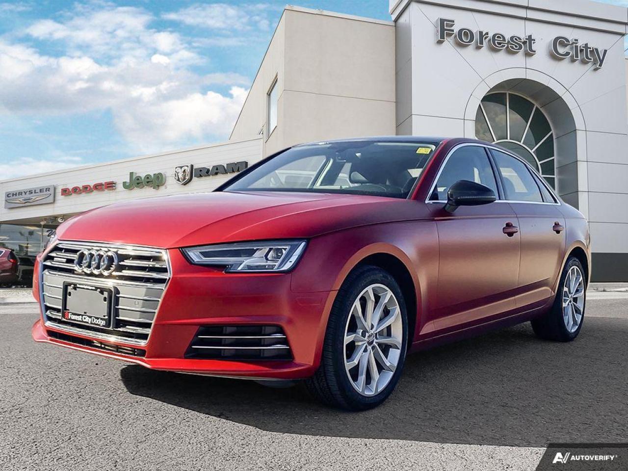 Used 2017 Audi A4 2.0T Progressiv Clean CarFax - Low Kilometers - Leather Seats for sale in London, ON