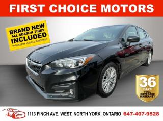 Welcome to First Choice Motors, the largest car dealership in Toronto of pre-owned cars, SUVs, and vans priced between $5000-$15,000. With an impressive inventory of over 300 vehicles in stock, we are dedicated to providing our customers with a vast selection of affordable and reliable options. <br><br>Were thrilled to offer a used 2017 Subaru Impreza TOURING, black color with 186,000km (STK#6688) This vehicle was $13990 NOW ON SALE FOR $11990. It is equipped with the following features:<br>- Automatic Transmission<br>- Heated seats<br>- Bluetooth<br>- All wheel drive<br>- Reverse camera<br>- Alloy wheels<br>- Power windows<br>- Power locks<br>- Power mirrors<br>- Air Conditioning<br><br>At First Choice Motors, we believe in providing quality vehicles that our customers can depend on. All our vehicles come with a 36-day FULL COVERAGE warranty. We also offer additional warranty options up to 5 years for our customers who want extra peace of mind.<br><br>Furthermore, all our vehicles are sold fully certified with brand new brakes rotors and pads, a fresh oil change, and brand new set of all-season tires installed & balanced. You can be confident that this car is in excellent condition and ready to hit the road.<br><br>At First Choice Motors, we believe that everyone deserves a chance to own a reliable and affordable vehicle. Thats why we offer financing options with low interest rates starting at 7.9% O.A.C. Were proud to approve all customers, including those with bad credit, no credit, students, and even 9 socials. Our finance team is dedicated to finding the best financing option for you and making the car buying process as smooth and stress-free as possible.<br><br>Our dealership is open 7 days a week to provide you with the best customer service possible. We carry the largest selection of used vehicles for sale under $9990 in all of Ontario. We stock over 300 cars, mostly Hyundai, Chevrolet, Mazda, Honda, Volkswagen, Toyota, Ford, Dodge, Kia, Mitsubishi, Acura, Lexus, and more. With our ongoing sale, you can find your dream car at a price you can afford. Come visit us today and experience why we are the best choice for your next used car purchase!<br><br>All prices exclude a $10 OMVIC fee, license plates & registration  and ONTARIO HST (13%)