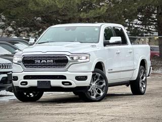 Our New 2024 RAM 1500 Limited Crew Cab 4X4 with the Level 1 Equipment Pack is a leading choice among lux trucks in Ivory White Tri-Coat Pearl! Motivated by a 5.7 Litre eTorque HEMI V8 delivering 395hp to an 8 Speed Automatic transmission for powerful capability. This Four Wheel Drive truck also returns approximately 10.7L/100km on the highway with a rugged yet refined design. High-class exterior highlights include LED lighting, fog lamps, chrome tow hooks, 20-inch alloy wheels, power running boards, a Class IV receiver hitch, bright-tipped dual exhaust, sunroof, and our Level 1 Pack for a spray-in Mopar bedliner and box lighting.  Crafted for quiet comfort, our Limited cabin has heated/ventilated leather front and rear seats, a heated leather/wood steering wheel, dual-zone automatic climate control, remote start, power-adjustable pedals, keyless access/ignition, a power rear window, 115V outlets, and premium door trim. Find your way forward with full-color navigation complemented by a 12-inch touchscreen, 12-inch driver display, Android Auto®/Apple CarPlay®, WiFi compatibility, Bluetooth®, voice control, and our Leve 1 Pack for Harman Kardon audio and wireless charging.  RAM helps you remain safe with our Level 1 Pack, which adds a surround-view camera system, adaptive cruise control, a head-up display, a digital rearview mirror, enhanced automatic braking, lane-keeping assistance, and more. With all that, our 1500 Limited takes on tough challenges like a champ! Save this Page and Call for Availability. We Know You Will Enjoy Your Test Drive Towards Ownership!