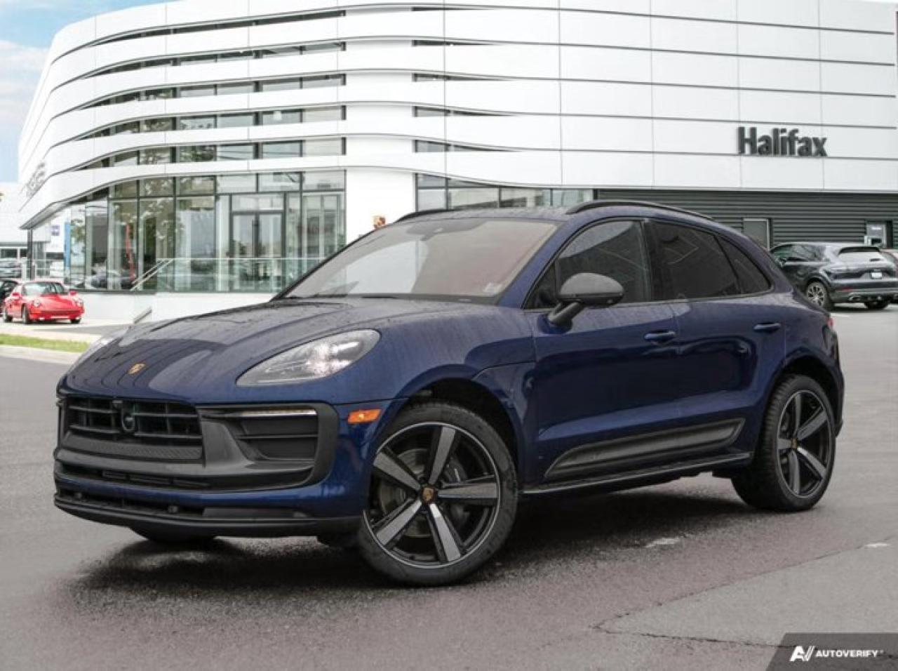 *Porsche of Halifax: 2024 Porsche Macan T -- Athletic Utility with a Signature Porsche Edge*Finished in captivating *Gentian Blue Metallic* with a *Black leather interior featuring Gentian Blue deviated stitching*, this *2024 Macan T* is a unique blend of performance, versatility, and design detail. Tuned for agility and equipped with premium options, the Macan T brings the spirit of a true sports car to the SUV world.*Performance and Design*  *   Riding on *21 Exclusive Design Sport Wheels in Jet Black Metallic*, the Macan T stands out with a confident, athletic stance.  *   Enhanced with *LED Headlights including Porsche Dynamic Light System Plus (PDLS+),* *Running Boards*, and *High Gloss Black Roof Rails* for both style and functionality.  *   Exterior details such as *Under Door Puddle Light Projectors* and the *Porsche Crest on all headrests* add luxury to the everyday.*Comfort and Technology*  *   *Premium Package Plus* includes *14-way Power Front Seats with Memory*, *Ventilated Front Seats*, *Heated Rear Seats*, and a *Panoramic Roof System* for year-round comfort and open-sky driving.  *   Stay entertained and informed with the *BOSE® Surround Sound System*, *Surround View Cameras*, and *Porsche Dashcam Prep (Front and Rear)*.*Advanced Safety and Convenience*  *   Equipped with *Lane Change Assist*, *Lane Keep Assist with Traffic Jam Assist*, and a *Heated Windshield* for enhanced safety and all-weather usability.  *   The *Cargo Management System* and *Ionizer* provide added practicality and cabin air quality.With its balanced performance and luxury refinement, the 2024 Macan T is perfectly suited for drivers who want sharp dynamics with everyday usability.*Contact Porsche of Halifax today* to learn more or schedule your private test drive. Discover what it means to drive a Porsche SUV built with true sports car DNA.