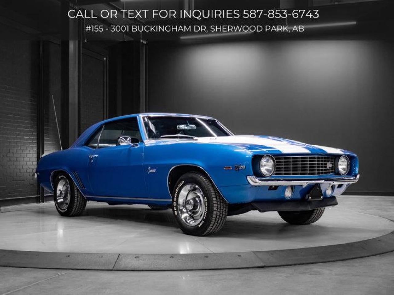 Used 1969 Chevrolet Camaro Z/28 | X33 Code DZ 302 Z/28 | Factory Documentation | Rotisserie Restored for sale in Sherwood Park, AB