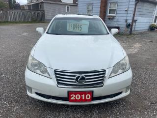 <div>2010 Lexus ES350 pearl white with black interior comes with leather interior sunroof push button start keyless entry alloys and much more looks and runs great </div>