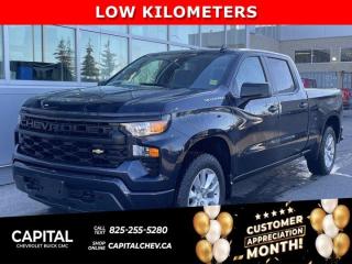 This Chevrolet Silverado 1500 delivers a Turbocharged Gas I4 2.7L/166 engine powering this Automatic transmission. LICENSE PLATE KIT, FRONT, ENGINE, 2.7L TURBO HIGH-OUTPUT (310 hp [231 kW] @ 5600 rpm, 430 lb-ft of torque [583 Nm] @ 3000 rpm) (STD), CUSTOM PREFERRED EQUIPMENT GROUP includes standard equipment.* This Chevrolet Silverado 1500 Features the Following Options *Wireless Phone Projection for Apple CarPlay and Android Auto, Windows, power rear, express down, Window, power front, passenger express down, Window, power front, drivers express up/down, Wi-Fi Hotspot capable (Terms and limitations apply. See onstar.ca or dealer for details.), Wheels, 20 x 9 (50.8 cm x 22.9 cm) Bright Silver painted aluminum, Wheel, 17 x 8 (43.2 cm x 20.3 cm) full-size, steel spare, USB Ports, rear, dual, charge-only (Beginning with the start of production certain vehicles will be forced to include (RFO) Not Equipped with USB ports rear.), USB Ports, 2, Charge/Data ports located on the instrument panel, Transmission, 8-speed automatic, electronically controlled with overdrive and tow/haul mode. Includes Cruise Grade Braking and Powertrain Grade Braking.* Visit Us Today *Youve earned this- stop by Capital Chevrolet Buick GMC Inc. located at 13103 Lake Fraser Drive SE, Calgary, AB T2J 3H5 to make this car yours today!
