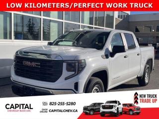 This GMC Sierra 1500 delivers a Turbocharged Gas I4 2.7L/166 engine powering this Automatic transmission. LICENSE PLATE KIT, FRONT, Windows, power rear, express down (Not available on Regular Cab models.), Windows, power front, drivers express up/down.* This GMC Sierra 1500 Features the Following Options *Window, power front, passenger express down, Wheels, 17 x 8 (43.2 cm x 20.3 cm) painted steel, Silver, Wheel, 17 x 8 (43.2 cm x 20.3 cm) full-size, steel spare, USB Ports, 2, Charge/Data ports located on instrument panel, Transfer case, single speed, electronic Autotrac with push button control (4WD models only), Tires, 255/70R17 all-season, blackwall, Tire, spare 255/70R17 all-season, blackwall (Included with (QBN) 255/70R17 all-season, blackwall tires.), Tire Pressure Monitor System, auto learn includes Tire Fill Alert (does not apply to spare tire), Tire carrier lock keyed cylinder lock that utilizes same key as ignition and door (Deleted with (ZW9) pickup bed delete.), Taillamps, LED LED signature taillight and Fade-on/Fade-off animation, incandescent stop, turn and reverse light.* Stop By Today *Come in for a quick visit at Capital Chevrolet Buick GMC Inc., 13103 Lake Fraser Drive SE, Calgary, AB T2J 3H5 to claim your GMC Sierra 1500!