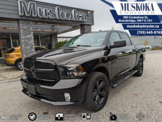 This RAM 1500 EXPRESS, with a Regular Unleaded V-8 5.7 L/345 engine, features a 8-Speed Automatic w/OD transmission, and generates 21 highway/15 city L/100km. Find this vehicle with only 93167 kilometers!  RAM 1500 EXPRESS Options: This RAM 1500 EXPRESS offers a multitude of options. Technology options include: Radio w/Seek-Scan, Clock and Radio Data System, Radio: 3.0, MP3 Player, Radio w/Seek-Scan, Clock and Radio Data System.  Safety options include Variable Intermittent Wipers, Power Door Locks, Systems Monitor, Airbag Occupancy Sensor, Curtain 1st And 2nd Row Airbags.  Visit Us: Find this RAM 1500 EXPRESS at Muskoka Chrysler today. We are conveniently located at 380 Ecclestone Dr Bracebridge ON P1L1R1. Muskoka Chrysler has been serving our local community for over 40 years. We take pride in giving back to the community while providing the best customer service. We appreciate each and opportunity we have to serve you, not as a customer but as a friend