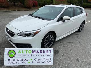 LOCAL, ONE OWNER, NO ACCIDENTS, B-B WARRANTY, GREAT FINANCING, PREMIUM EDITION, EYESIGHT, AWD, SUNROOF, CARPLAY,  INSPECTED AND BCAA MEMBERSHIP!<br /><br />Welcome to the Automarket, your community Financing Dealership of "YES". We are featuring a brand new condition Impreza 5 Door Wagon with Premium Package, Eyesight Safety Package, Power Glass Sunroof, All Wheel Drive, Heated Seats and Heated Steering Wheel, Alloy Wheels, Apple/Android Car Play, and all of the Power Features you can want.<br /><br />This is a Local One Owner vehicle with No Accident Claims what so ever. It also comes with the balance of the full factory Bumper To Bumper Warranty and excellent financing optiuons so you can get the car same day and not have to deal with the bank appointments and delays.<br /><br />2 LOCATIONS TO SERVE YOU, BE SURE TO CALL FIRST TO CONFIRM WHERE THE VEHICLE IS PARKED<br />WHITE ROCK 604-542-4970 LANGLEY 604-533-1310 OWNER'S CELL 604-649-0565<br /><br />We are a family owned and operated business since 1983 and we are committed to offering outstanding vehicles backed by exceptional customer service, now and in the future.<br />What ever your specific needs may be, we will custom tailor your purchase exactly how you want or need it to be. All you have to do is give us a call and we will happily walk you through all the steps with no stress and no pressure.<br />WE ARE THE HOUSE OF YES?<br />ADDITIONAL BENFITS WHEN BUYING FROM SK AUTOMARKET:<br />ON SITE FINANCING THROUGH OUR 17 AFFILIATED BANKS AND VEHICLE FINANCE COMPANIES<br />IN HOUSE LEASE TO OWN PROGRAM.<br />EVRY VEHICLE HAS UNDERGONE A 120 POINT COMPREHENSIVE INSPECTION<br />EVERY PURCHASE INCLUDES A FREE POWERTRAIN WARRANTY<br />EVERY VEHICLE INCLUDES A COMPLIMENTARY BCAA MEMBERSHIP FOR YOUR SECURITY<br />EVERY VEHICLE INCLUDES A CARFAX AND ICBC DAMAGE REPORT<br />EVERY VEHICLE IS GUARANTEED LIEN FREE<br />DISCOUNTED RATES ON PARTS AND SERVICE FOR YOUR NEW CAR AND ANY OTHER FAMILY CARS THAT NEED WORK NOW AND IN THE FUTURE.<br />36 YEARS IN THE VEHICLE SALES INDUSTRY<br />A+++ MEMBER OF THE BETTER BUSINESS BUREAU<br />RATED TOP DEALER BY CARGURUS 2 YEARS IN A ROW<br />MEMBER IN GOOD STANDING WITH THE VEHICLE SALES AUTHORITY OF BRITISH COLUMBIA<br />MEMBER OF THE AUTOMOTIVE RETAILERS ASSOCIATION<br />COMMITTED CONTRIBUTER TO OUR LOCAL COMMUNITY AND THE RESIDENTS OF BC This vehicle has been Fully Inspected, Certified and Qualifies for Our Free Extended Warranty.Don't forget to ask about our Great Finance and Lease Rates. We also have a Options for Buy Here Pay Here and Lease to Own for Good Customers in Bad Situations. 2 locations to help you, White Rock and Langley. Be sure to call before you come to confirm the vehicles location and availability or look us up at www.automarketsales.com. White Rock 604-542-4970 and Langley 604-533-1310. Serving Surrey, Delta, Langley, Richmond, Vancouver, all of BC and western Canada. Financing & leasing available. CALL SK AUTOMARKET LTD. 6045424970. Call us toll-free at 1 877 813-6807. $495 Documentation fee and applicable taxes are in addition to advertised prices.<br />LANGLEY LOCATION DEALER# 40038<br />S. SURREY LOCATION DEALER #9987<br />