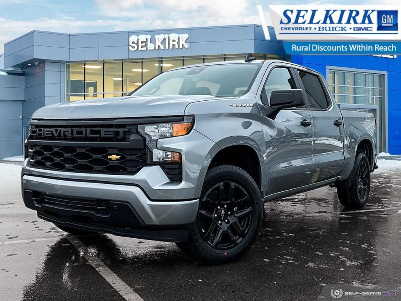 New 2024 Chevrolet Silverado 1500 Custom*Chevy Safety Assist/Dark Essentials Package/20