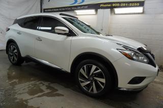 <div>*35 DETAILED SERIVCE RECORDS*LOCAL ONATRIO CAR*CERTIFIED*ACCIDENT FREE<span>*GREAT CONDITIONS* </span><span>Very Clean 4x4 Nissan Murano</span><span> 3.5L V6 with Automatic </span><span>Transmission</span><span> has Navigation System, Bird Eye 360 Camera</span><span>, Heated/</span><span>Ventilated</span><span> Front Seats, Alloys, and Cruise Control. White on Black Leather Interior. Fully Loaded with: Power Windows, Power Locks, and Power Heated Curb Side Mirrors, CD/AUX, AC, Keyless, Auto Dimming Mirrors, Heated Seats, Fog Lights, Alloys, Cruise Control, Direction Compass, Steering Mounted Controls, Heated Steering Wheel, Door Code, Push to Start, Bluetooth, Memory Driver Seat, Rear Temp Control, Tow Hitch, Roof Rack, Engine Remote Start, Power Tail Gate, Reverse Parking Sensors, and ALL THE POWER OPTIONS!! </span></div><br /><div><span>Vehicle Comes With: Safety Certification, our vehicles qualify up to 4 years extended warranty, please speak to your sales representative for more details.</span><br></div><br /><div><span>Auto Moto Of Ontario @ 583 Main St E. , Milton, L9T3J2 ON. Please call for further details. Nine O Five-281-2255 ALL TRADE INS ARE WELCOMED!<o:p></o:p></span></div><br /><div><font face=Segoe UI, sans-serif><span>We are open Monday to </span>Saturday<span> from 10am to 6:00pm, Sundays closed.<o:p></o:p></span></font></div><br /><div><span> <o:p></o:p></span></div><br /><div><a name=_Hlk529556975><span>Find our inventory at  </span></a><a href=http://www/ target=_blank>www</a><a href=http://www.automotoinc/ target=_blank> automotoinc</a><a href=http://www.automotoinc.ca/><span> ca</span></a></div>