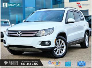 2L 4 CYLINDER ENGINE, AWD, LEATHER, HEATED SEATS, PANORAMIC ROOF, TWO KEYS, TOUCHSCREEN, BACKUP CAMERA, CRUISE CONTROL AND MUCH MORE! <br/> <br/>  <br/> Just Arrived 2014 Volkswagen Tiguan AWD Comfortline White has 136,974 KM on it. 2L 4 Cylinder Engine engine, All Wheel Drive, Automatic transmission, 5 Seater passengers, on special price for $17,900.00. <br/> <br/>  <br/> Book your appointment today for Test Drive. We offer contactless Test drives & Virtual Walkarounds. Stock Number: 23286 <br/> <br/>  <br/> Diamond Motors has built a reputation for serving you, our customers. Being honest and selling quality pre-owned vehicles at competitive & affordable prices. Whenever you deal with us, you know you get to deal and speak directly with the owners. This means unique personalized customer service to meet all your needs. No high-pressure sales tactics, only upfront advice. <br/> <br/>  <br/> Why choose us? <br/>  <br/> Certified Pre-Owned Vehicles <br/> Family Owned & Operated <br/> Finance Available <br/> Extended Warranty <br/> Vehicles Priced to Sell <br/> No Pressure Environment <br/> Inspection & Carfax Report <br/> Professionally Detailed Vehicles <br/> Full Disclosure Guaranteed <br/> AMVIC Licensed <br/> BBB Accredited Business <br/> CarGurus Top-rated Dealer 2022 <br/> <br/>  <br/> Phone to schedule an appointment @ 587-444-3300 or simply browse our inventory online www.diamondmotors.ca or come and see us at our location at <br/> 3403 93 street NW, Edmonton, T6E 6A4 <br/> <br/>  <br/> To view the rest of our inventory: <br/> www.diamondmotors.ca/inventory <br/> <br/>  <br/> All vehicle features must be confirmed by the buyer before purchase to confirm accuracy. All vehicles have an inspection work order and accompanying Mechanical fitness assessment. All vehicles will also have a Carproof report to confirm vehicle history, accident history, salvage or stolen status, and jurisdiction report. <br/>