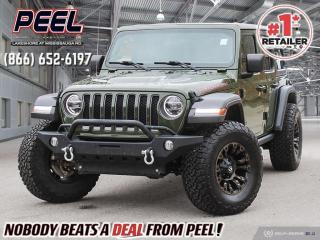 2021 JEEP WRANGLER UNLIMITED RUBICON | UPGRADED 35" TIRES WITH FUEL WHEELS | CUSTOM FRONT BUMPER | LED LIGHTING PACKAGE | BLACK FREEDOM HARD TOP | TRAILER TOW | ALPINE SOUND | REMOTE START | KEYLESS ENTRY | ENGINE BLOCK HEATER

One Owner Clean Carfax

We have a fantastic selection of freshly traded vehicles ready for anyone looking to SAVE BIG $$$!!! Over 7 acres and 1000 New & Used vehicles in inventory!

WE TAKE ALL TRADES & CREDIT. WE SHIP ANYWHERE IN CANADA! OUR TEAM IS READY TO SERVE YOU 7 DAYS! COME SEE WHY NOBODY BEATS A DEAL FROM PEEL! Your Source for ALL make and models used cars and trucks
______________________________________________________

*FREE CarFax (click the link above to check it out at no cost to you!)*

*FULLY CERTIFIED! (Have you seen some of these other dealers stating in their advertisements that certification is an additional fee? NOT HERE! Our certification is already included in our low sale prices to save you more!)

______________________________________________________

Have you followed us on YouTube, Instagram and TikTok yet? We have Monthly giveaways to Subscribers!

Serving, Toronto, Mississauga, Oakville, Hamilton, Niagara, Kingston, Oshawa, Ajax, Markham, Brampton, Barrie, Vaughan, Parry Sound, Sudbury, Sault Ste. Marie and Northern Ontario! We have nearly 1000 new and used vehicles available to choose from.

Peel Chrysler in Mississauga, Ontario serves and delivers to buyers from all corners of Ontario and Canada including Toronto, Oakville, North York, Richmond Hill, Ajax, Hamilton, Niagara Falls, Brampton, Thornhill, Scarborough, Vaughan, London, Windsor, Cambridge, Kitchener, Waterloo, Brantford, Sarnia, Pickering, Huntsville, Milton, Woodbridge, Maple, Aurora, Newmarket, Orangeville, Georgetown, Stouffville, Markham, North Bay, Sudbury, Barrie, Sault Ste. Marie, Parry Sound, Bracebridge, Gravenhurst, Oshawa, Ajax, Kingston, Innisfil and surrounding areas. On our website www.peelchrysler.com, you will find a vast selection of new vehicles including the new and used Ram 1500, 2500 and 3500. Chrysler Grand Caravan, Chrysler Pacifica, Jeep Cherokee, Wrangler and more. All vehicles are priced to sell. We deliver throughout Canada. website or call us 1-866-652-6197. 

All advertised prices are for cash sale only. Optional Finance and Lease terms are available. A Loan Processing Fee of $499 may apply to facilitate selected Finance or Lease options. If opting to trade an encumbered vehicle towards a purchase and require Peel Chrysler to facilitate a lien payout on your behalf, a Lien Payout Fee of $299 may apply. Contact us for details. Peel Chrysler Pre-Owned Vehicles come standard with only one key.