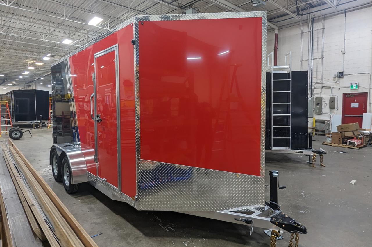 2024 Canadian Trailer Company 7x14 V Nose Cargo Trailer Aluminum Tandem Axle Photo11