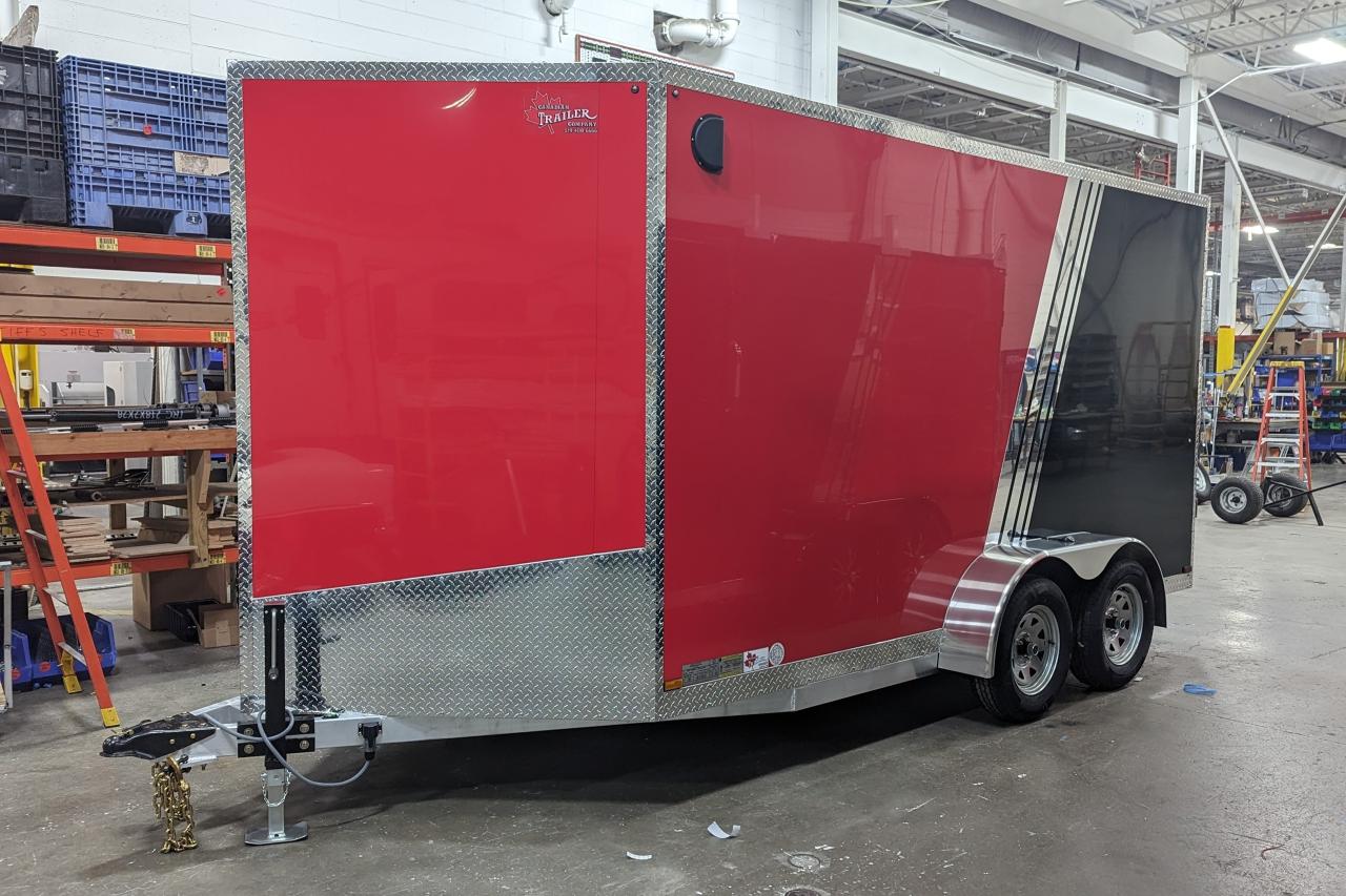 New 2024 Canadian Trailer Company 7x14 V Nose Cargo Trailer Aluminum Tandem Axle for sale in Guelph, ON