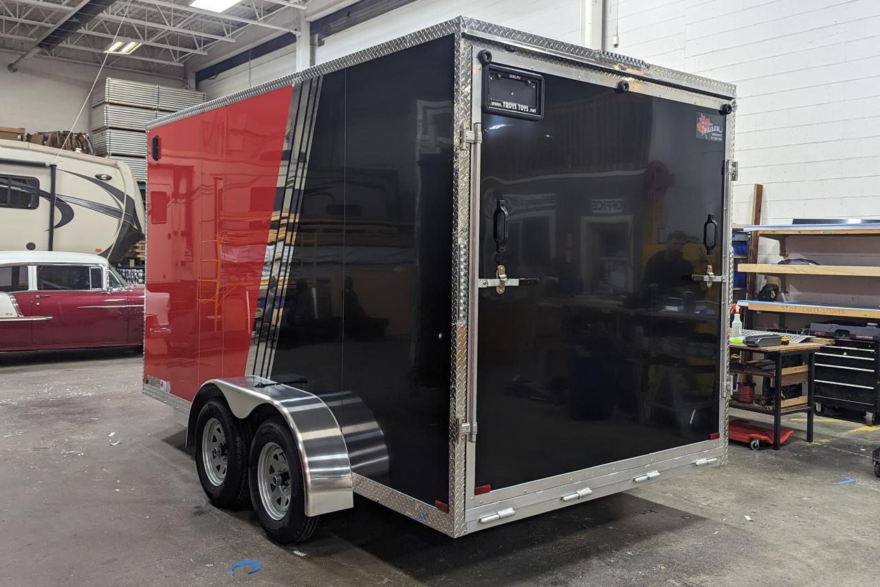 2024 Canadian Trailer Company 7x14 V Nose Cargo Trailer Aluminum Tandem Axle Photo12
