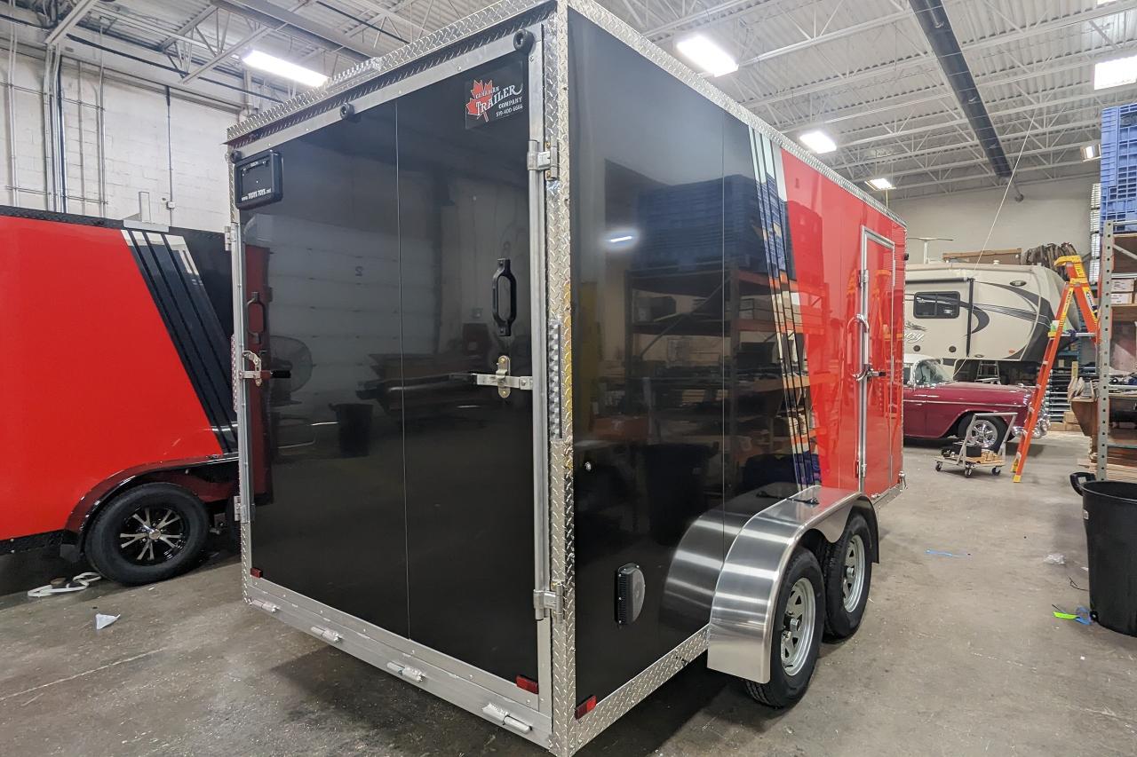 2024 Canadian Trailer Company 7x14 V Nose Cargo Trailer Aluminum Tandem Axle Photo15