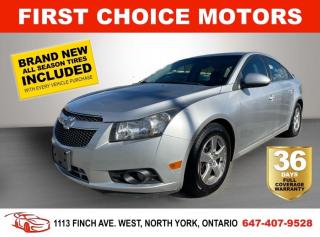 Welcome to First Choice Motors, the largest car dealership in Toronto of pre-owned cars, SUVs, and vans priced between $5000-$15,000. With an impressive inventory of over 300 vehicles in stock, we are dedicated to providing our customers with a vast selection of affordable and reliable options. <br><br>Were thrilled to offer a used 2014 Chevrolet Cruze 2LT, silver color with 123,000km (STK#6726) This vehicle was $11990 NOW ON SALE FOR $9990. It is equipped with the following features:<br>- Automatic Transmission<br>- Leather Seats<br>- Heated seats<br>- Bluetooth<br>- Reverse camera<br>- Alloy wheels<br>- Power windows<br>- Power locks<br>- Power mirrors<br>- Air Conditioning<br><br>At First Choice Motors, we believe in providing quality vehicles that our customers can depend on. All our vehicles come with a 36-day FULL COVERAGE warranty. We also offer additional warranty options up to 5 years for our customers who want extra peace of mind.<br><br>Furthermore, all our vehicles are sold fully certified with brand new brakes rotors and pads, a fresh oil change, and brand new set of all-season tires installed & balanced. You can be confident that this car is in excellent condition and ready to hit the road.<br><br>At First Choice Motors, we believe that everyone deserves a chance to own a reliable and affordable vehicle. Thats why we offer financing options with low interest rates starting at 7.9% O.A.C. Were proud to approve all customers, including those with bad credit, no credit, students, and even 9 socials. Our finance team is dedicated to finding the best financing option for you and making the car buying process as smooth and stress-free as possible.<br><br>Our dealership is open 7 days a week to provide you with the best customer service possible. We carry the largest selection of used vehicles for sale under $9990 in all of Ontario. We stock over 300 cars, mostly Hyundai, Chevrolet, Mazda, Honda, Volkswagen, Toyota, Ford, Dodge, Kia, Mitsubishi, Acura, Lexus, and more. With our ongoing sale, you can find your dream car at a price you can afford. Come visit us today and experience why we are the best choice for your next used car purchase!<br><br>All prices exclude a $10 OMVIC fee, license plates & registration  and ONTARIO HST (13%)