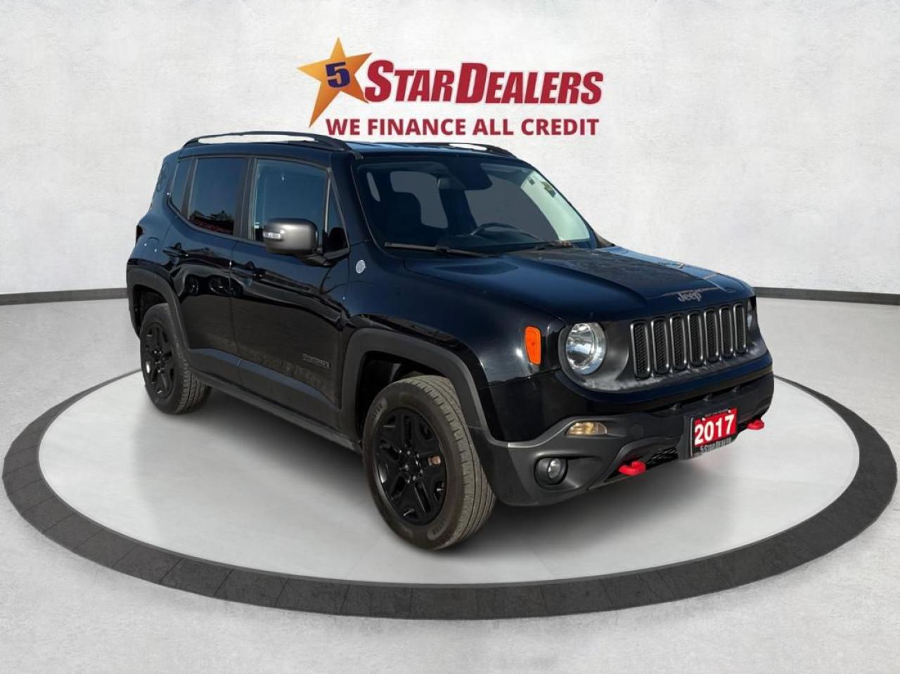 TRAILHWAK DESERT PACKAGE NAVIGATION  LEATHER 4WD P/H-SEATS SUNROOF BACKUP-CAM! WE FINANCE ALL CREDIT! 700+ VEHICLES IN STOCK
Instant Financing Approvals CALL OR TEXT 519+702+8888! Our Team will secure the Best Interest Rate from over 30 Auto Financing Lenders that can get you APPROVED! We also have access to in-house financing and leasing to help restore your credit.
Financing available for all credit types! Whether you have Great Credit, No Credit, Slow Credit, Bad Credit, Been Bankrupt, On Disability, Or on a Pension,  for your car loan Guaranteed! For Your No Hassle, Same Day Auto Financing Approvals CALL OR TEXT 519+702+8888.
$0 down options available with low monthly payments! At times a down payment may be required for financing. Apply with Confidence at https://www.5stardealer.ca/finance-application/ Looking to just sell your vehicle? WE BUY EVERYTHING EVEN IF YOU DONT BUY OURS: https://www.5stardealer.ca/instant-cash-offer/
The price of the vehicle includes a $480 administration charge. HST and Licensing costs are extra.
*Standard Equipment is the default equipment supplied for the Make and Model of this vehicle but may not represent the final vehicle with additional/altered or fewer equipment options.